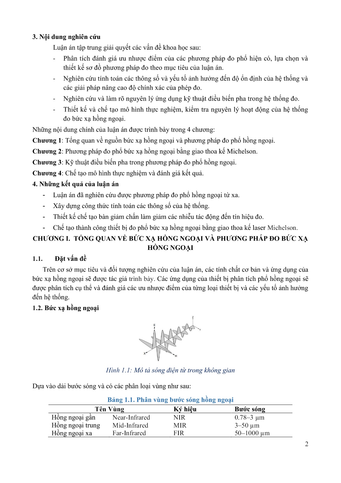 Tóm tắt Luận án Thiết kế và chế tạo mô hình thực nghiệm, kiểm tra nguyên lý hoạt động của hệ thống đo bức xạ hồng ngoại trang 2