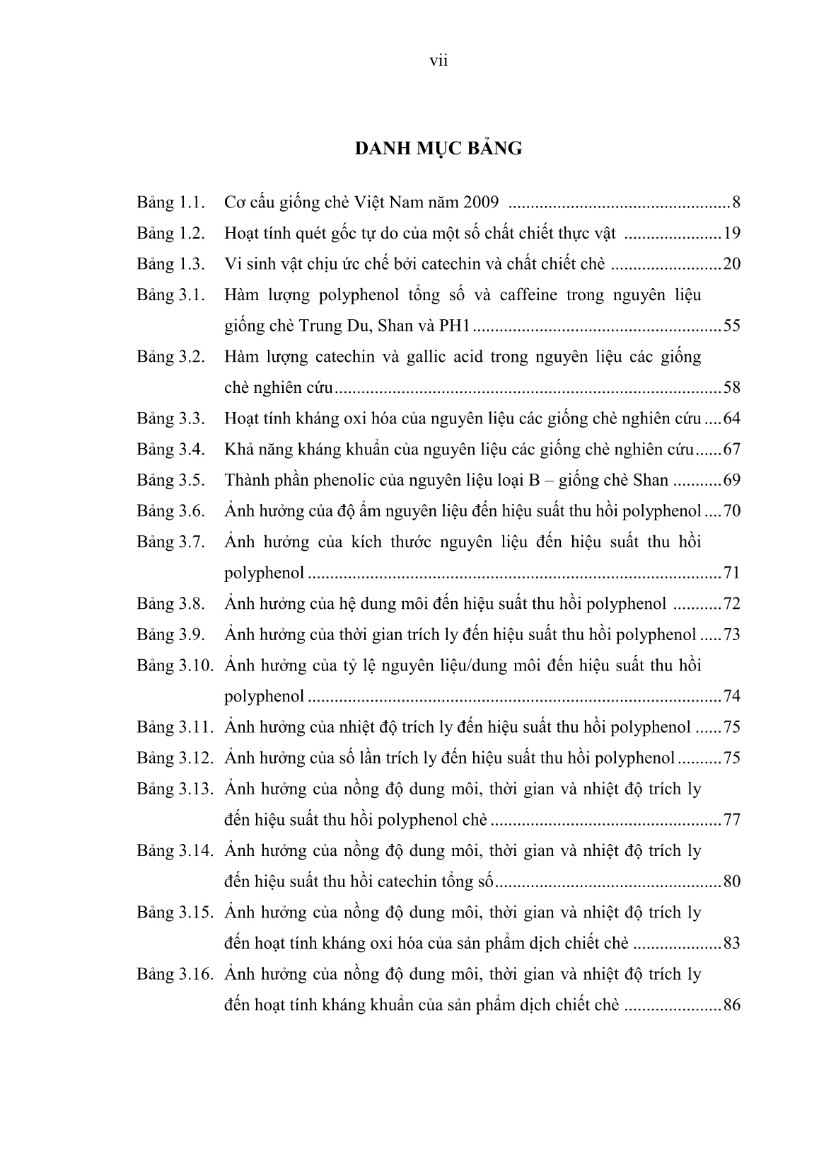 Luận án Nghiên cứu chiết tách polyphenol từ lá chè xanh và ứng dụng trong bảo quản thực phẩm trang 9