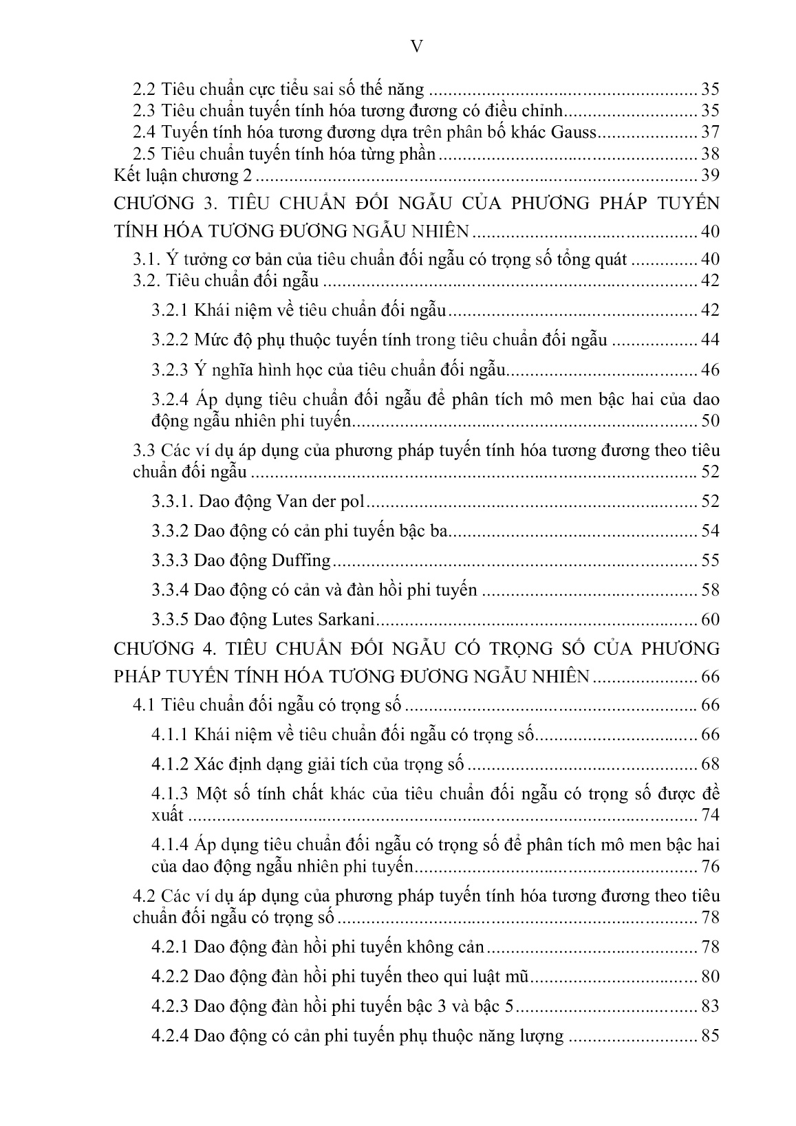 Tóm tắt Luận án Phân tích dao động ngẫu nhiên phi tuyến bằng phương pháp tuyến tính hóa tương đương trang 6