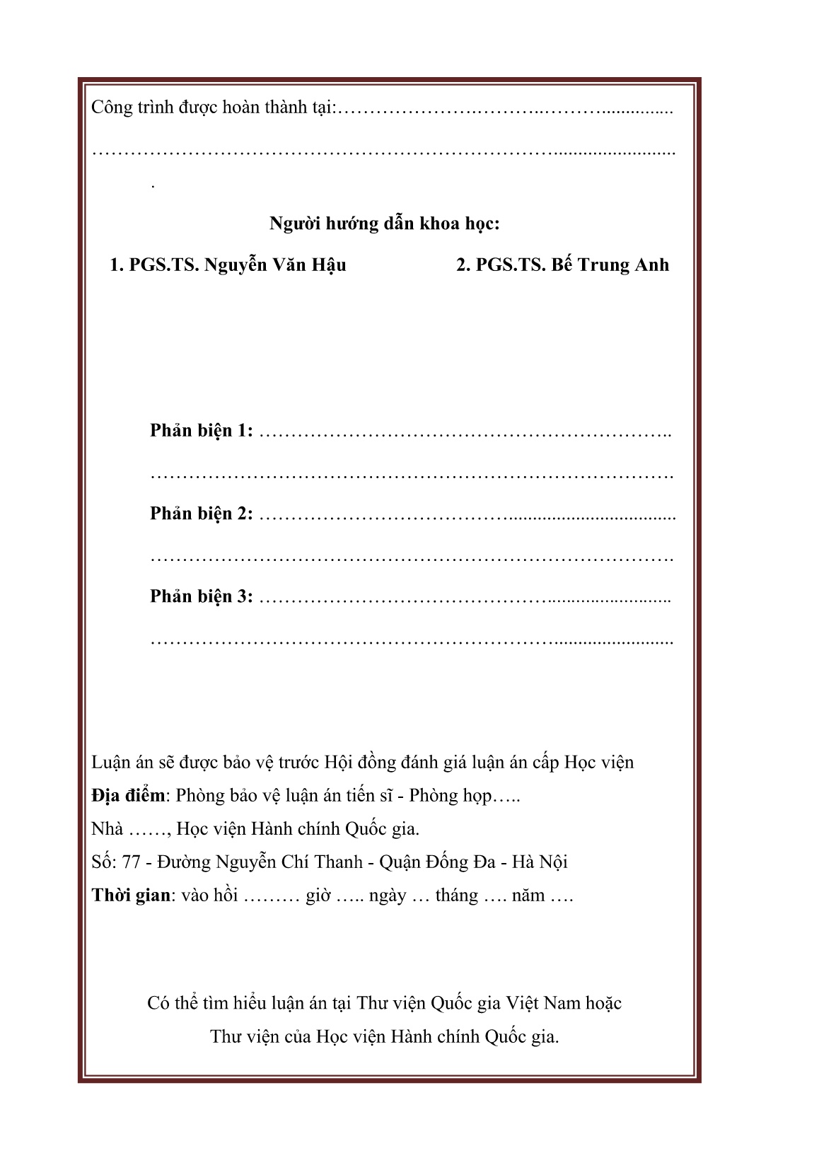 Tóm tắt Luận án Quan hệ công chúng của chính phủ trong bối cảnh cải cách hành chính nhà nước ở Việt Nam trang 2