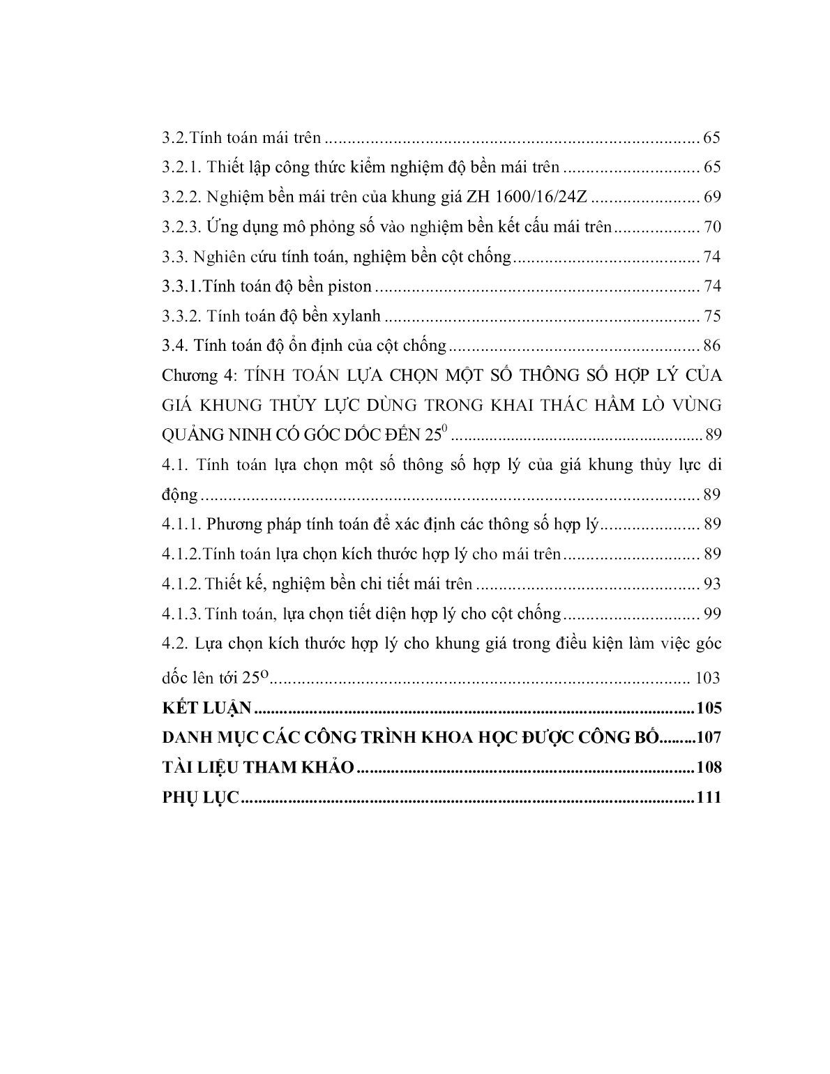 Luận án Nghiên cứu lựa chọn một số thông số hợp lý của giá khung thủy lực di động dùng trong khai thác than hầm lò có góc dốc đến 25° vùng Quảng Ninh trang 6