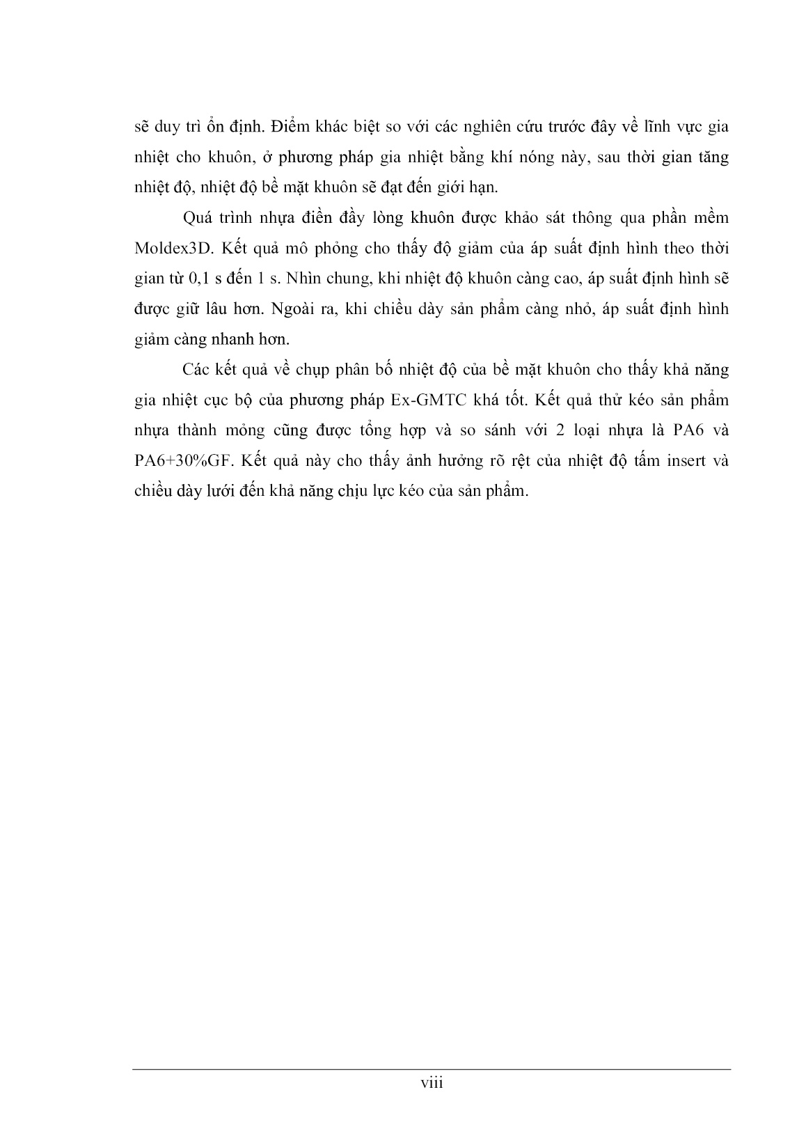 Luận án Nghiên cứu ảnh hưởng của gia nhiệt khuôn phun ép bằng khí nóng đến độ bền sản phẩm nhựa dạng thành mỏng trang 10