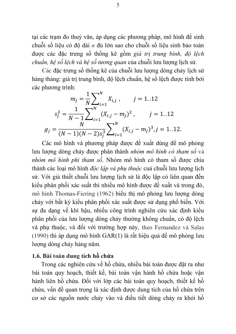 Luận án Nghiên cứu mô hình hồi quy Gamma bậc 1 [Gar(1)] Ứng dụng trong lãnh vực thủy văn trang 7
