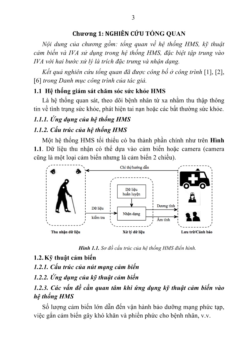 Luận án Phân tích thông minh tín hiệu video Hỗ trợ cho hệ thống Giám sát chăm sóc sức khỏe trang 5