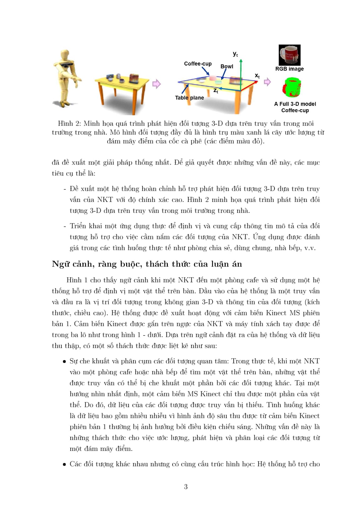 Luận án Phát hiện và nhận dạng đối tượng 3-D hỗ trợ sinh hoạt của người khiếm thị trang 5