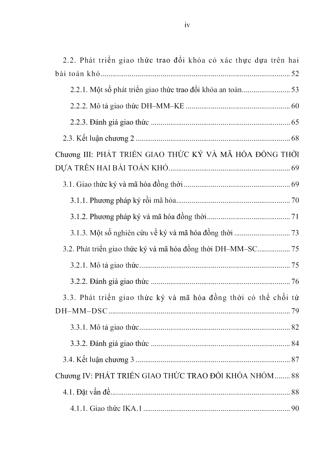 Luận án Nghiên cứu phát triển giao thức trao đổi khóa an toàn trang 6