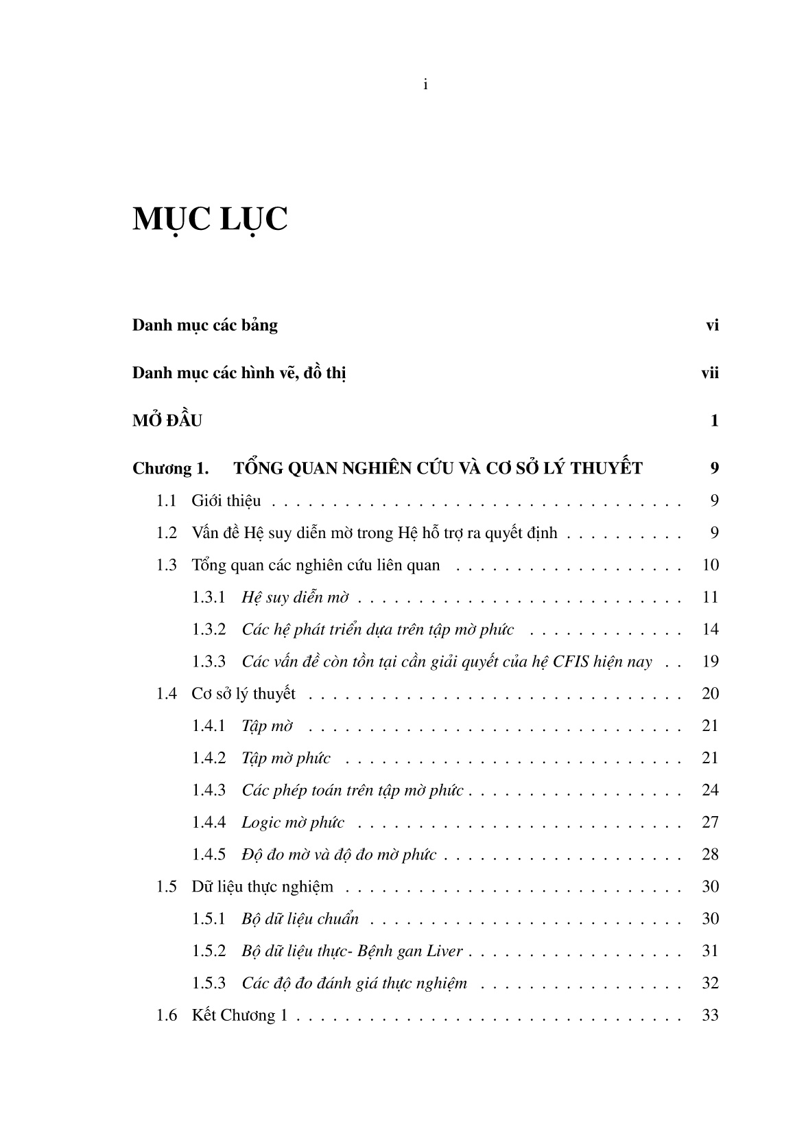 Luận án Một số mở rộng của hệ suy diễn mờ phức cho bài toán hỗ trợ ra quyết định trang 5