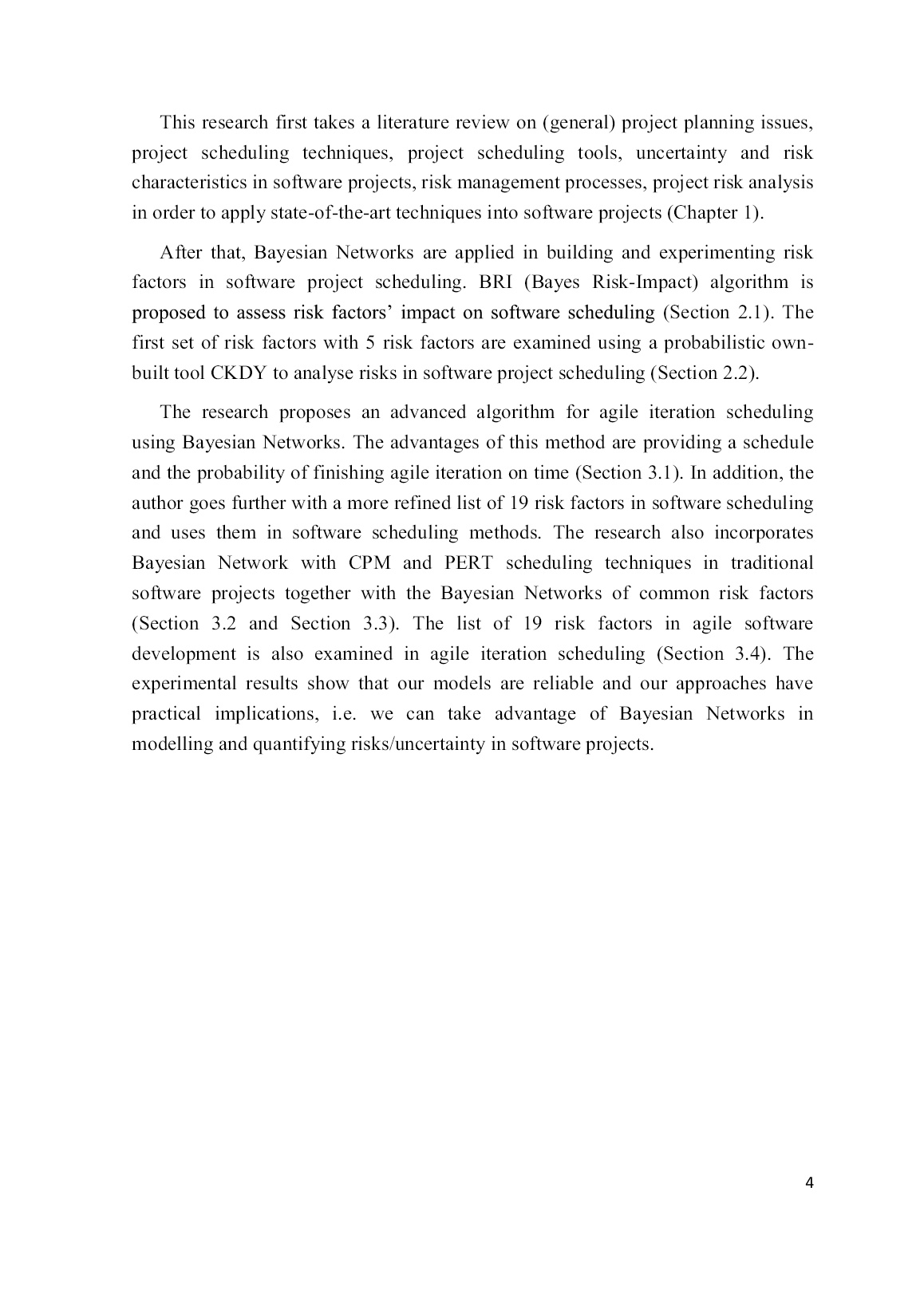 Luận án Risk management in software project scheduling using bayesian networks trang 6