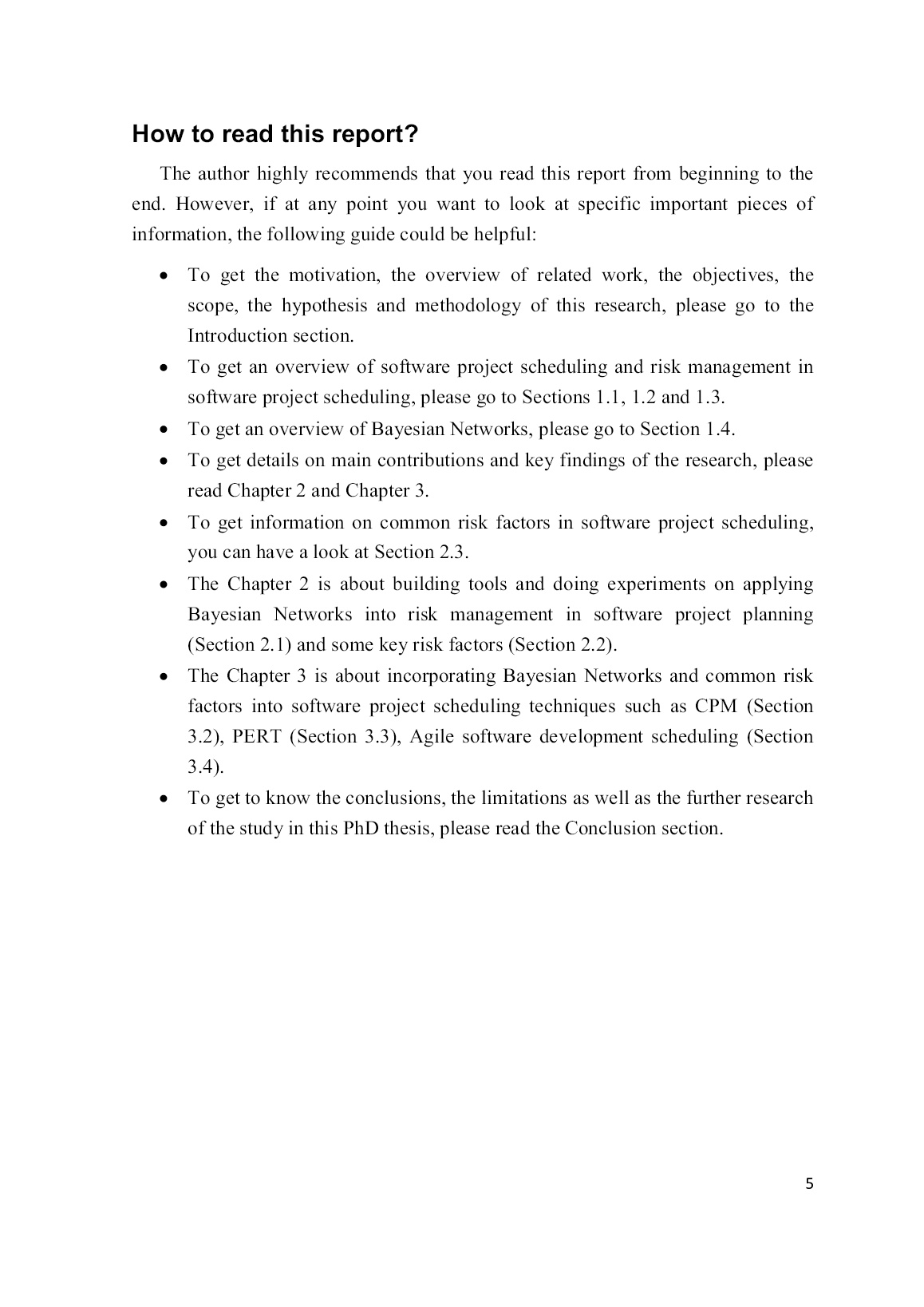 Luận án Risk management in software project scheduling using bayesian networks trang 7