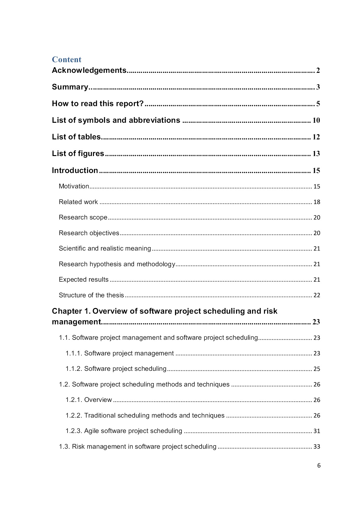 Luận án Risk management in software project scheduling using bayesian networks trang 8