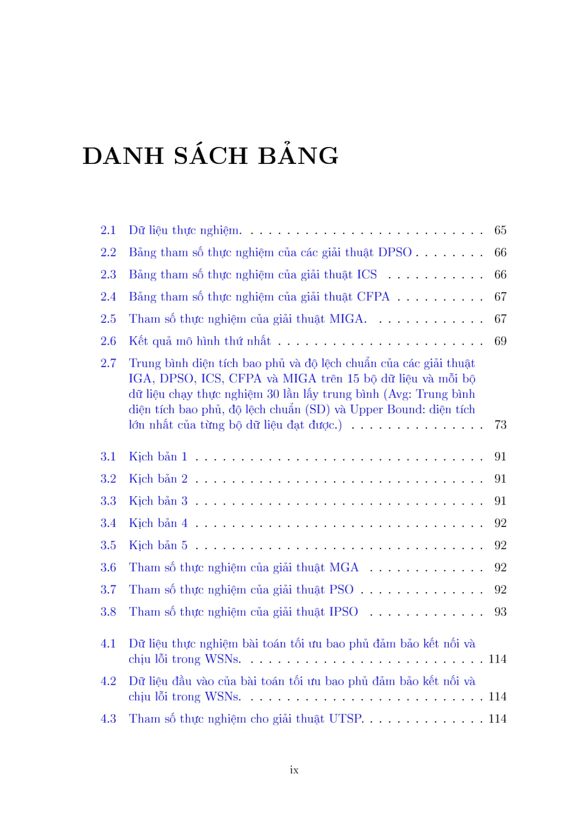 Luận án Một số thuật toán metaheuristic giải bài toán bao phủ diện tích và đối tượng trong mạng cảm biến không dây trang 10