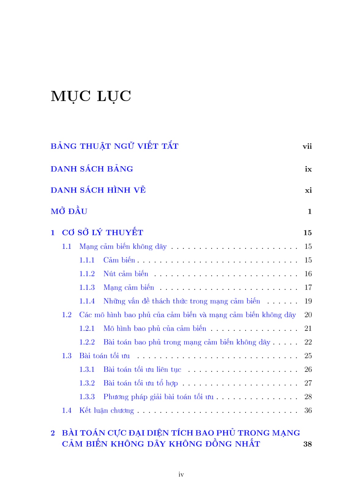 Luận án Một số thuật toán metaheuristic giải bài toán bao phủ diện tích và đối tượng trong mạng cảm biến không dây trang 5