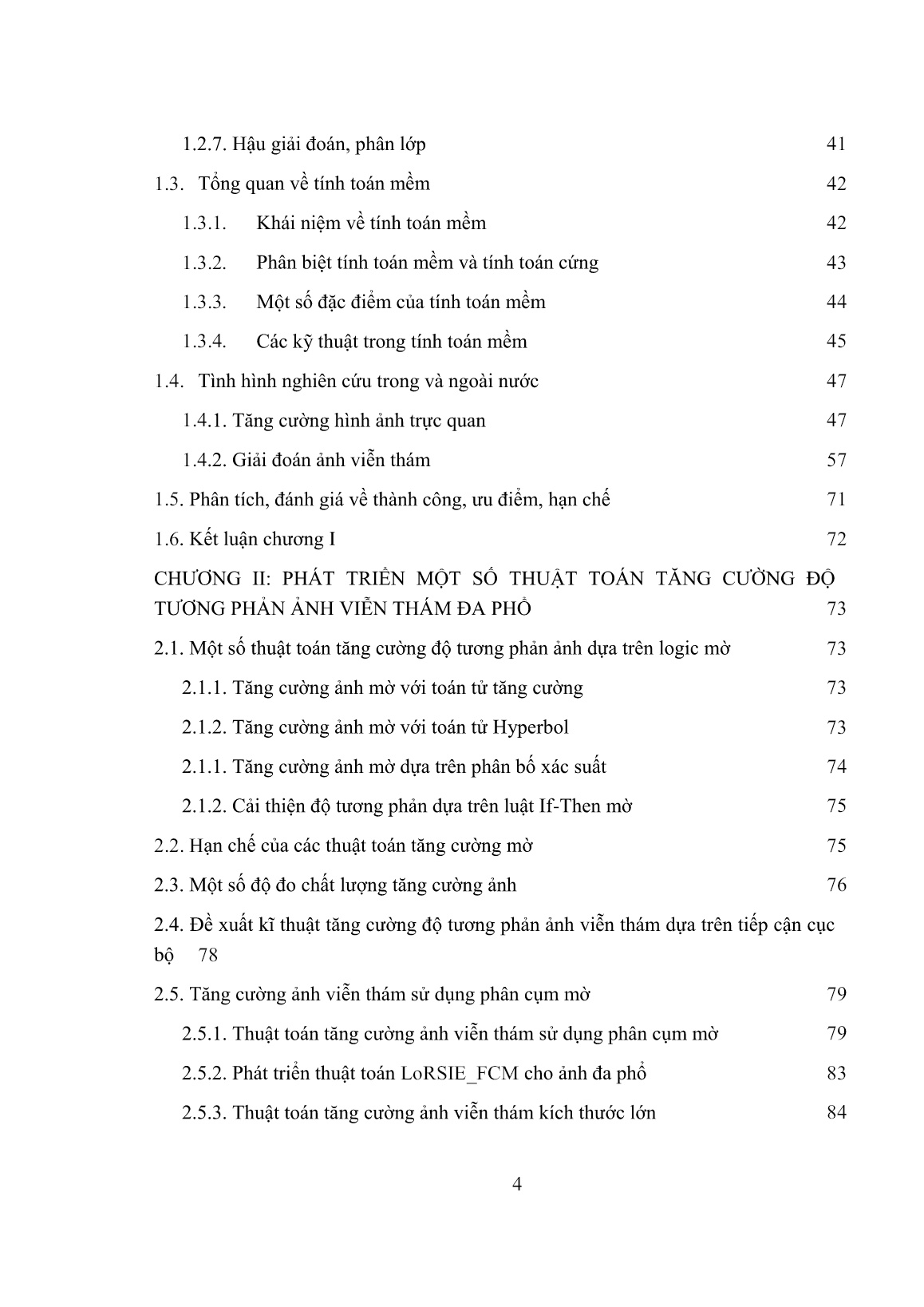 Luận án Nghiên cứu nâng cao chất lượng và giải đoán ảnh viễn thám đa phổ dựa trên tính toán mềm trang 4