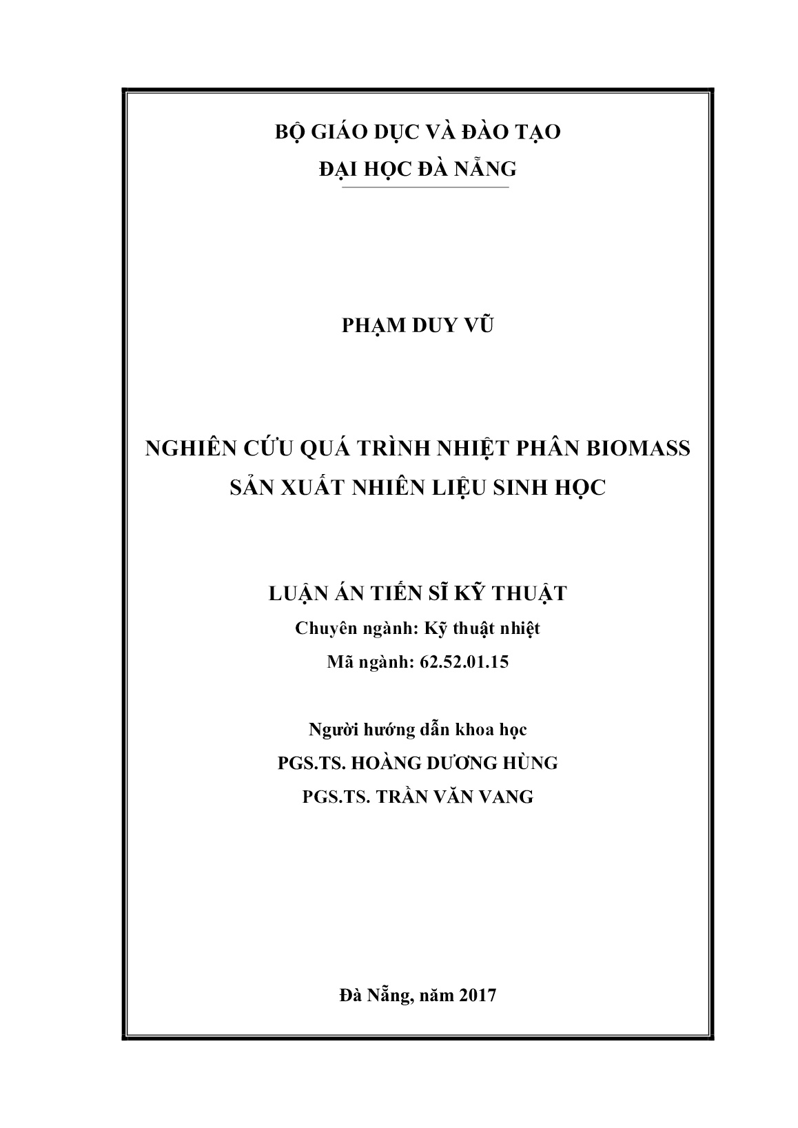 Luận án Nghiên cứu quá trình nhiệt phân Biomass sản xuất nhiên liệu sinh học trang 2