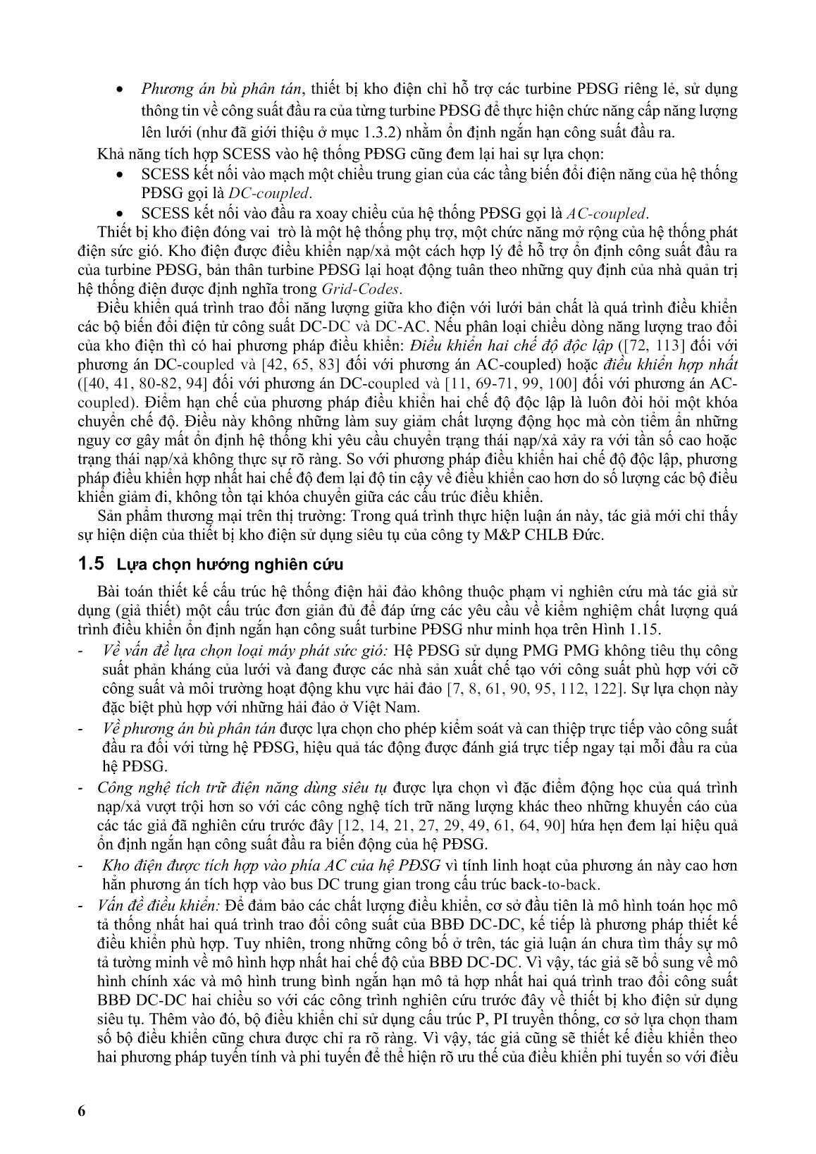 Luận án Các phương pháp điều khiển thiết bị kho điện sử dụng trong hệ thống phát điện sức gió hoạt động ở chế độ ốc đảo trang 8