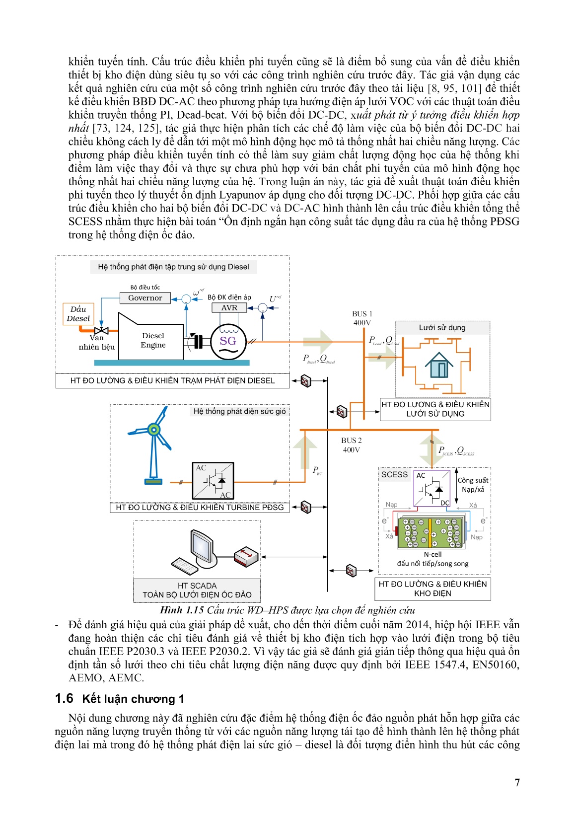 Luận án Các phương pháp điều khiển thiết bị kho điện sử dụng trong hệ thống phát điện sức gió hoạt động ở chế độ ốc đảo trang 9