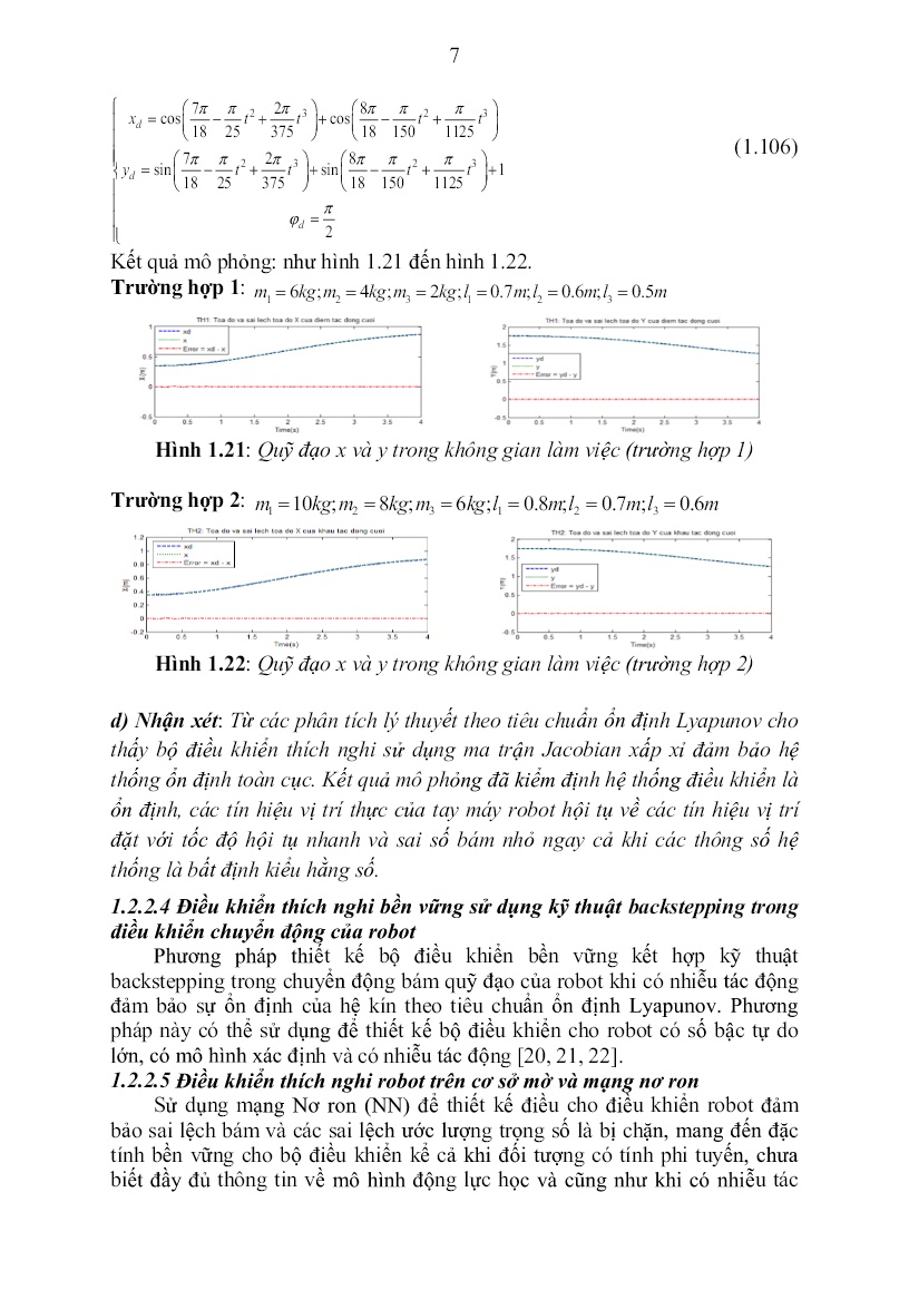 Luận án Thuật toán điều khiển thích nghi phi tuyến mới trên cơ sở mạng nơ ron nhân tạo cho robot công nghiệp trang 7