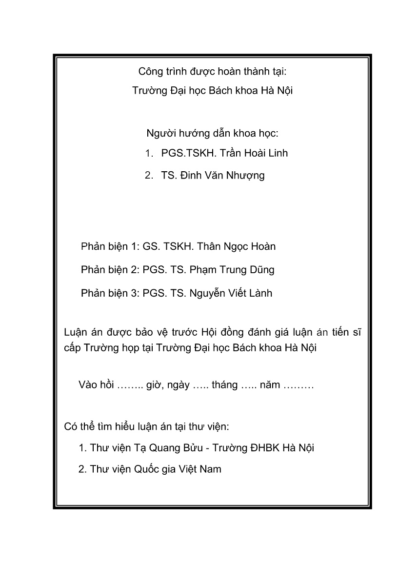 Luận án Xây dựng mô hình dự báo một số thông số khí tượng cho địa bàn tỉnh Hải Dương trang 2