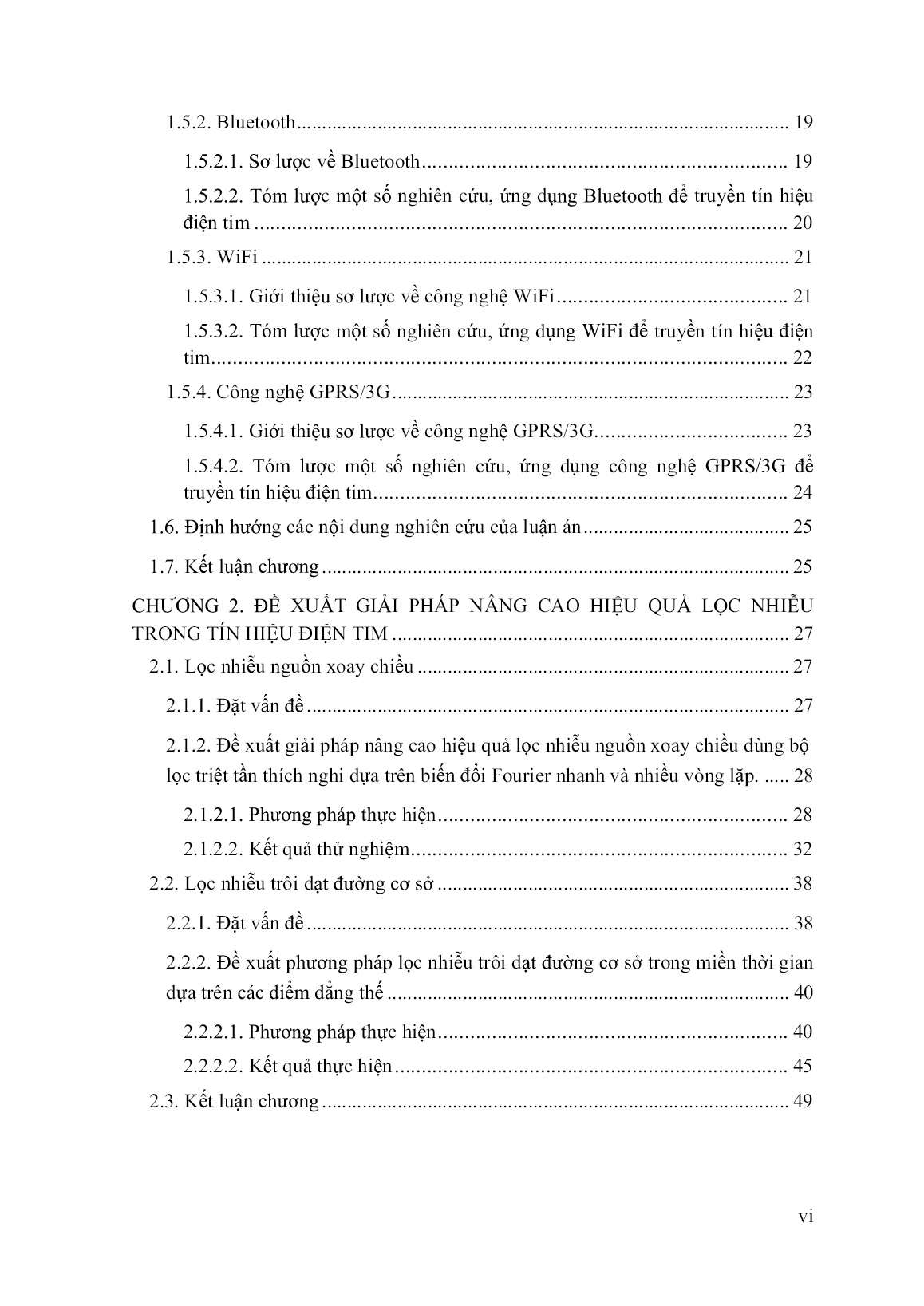 Luận án Loại trừ nhiễu và nén tín hiệu điện tim để ứng dụng trong môi trường truyền dẫn vô tuyến trang 6