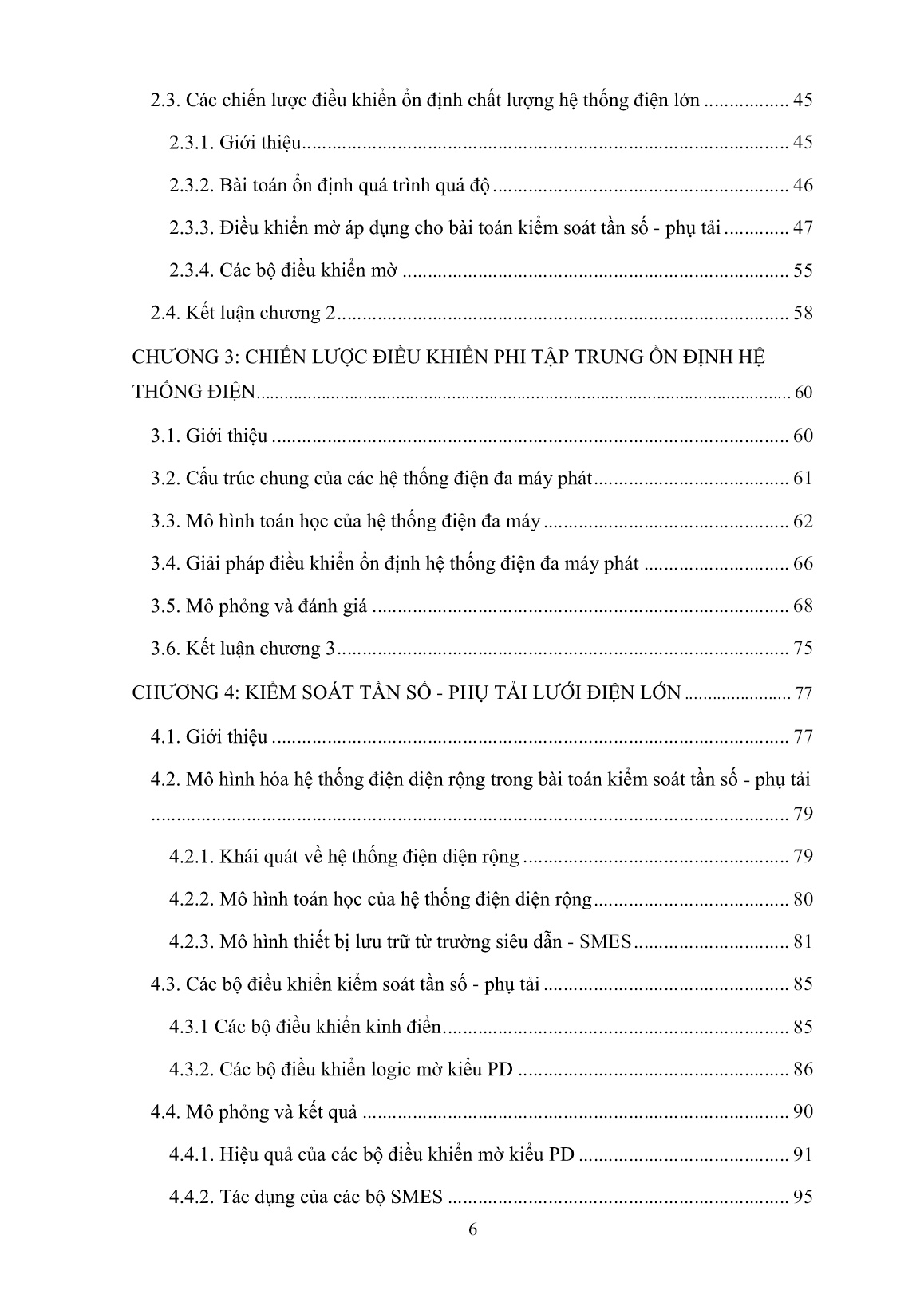 Luận án Nghiên cứu ổn định và tối ưu hệ thống phức hợp nhiều thành phần ứng dụng cho hệ thống điện trang 6