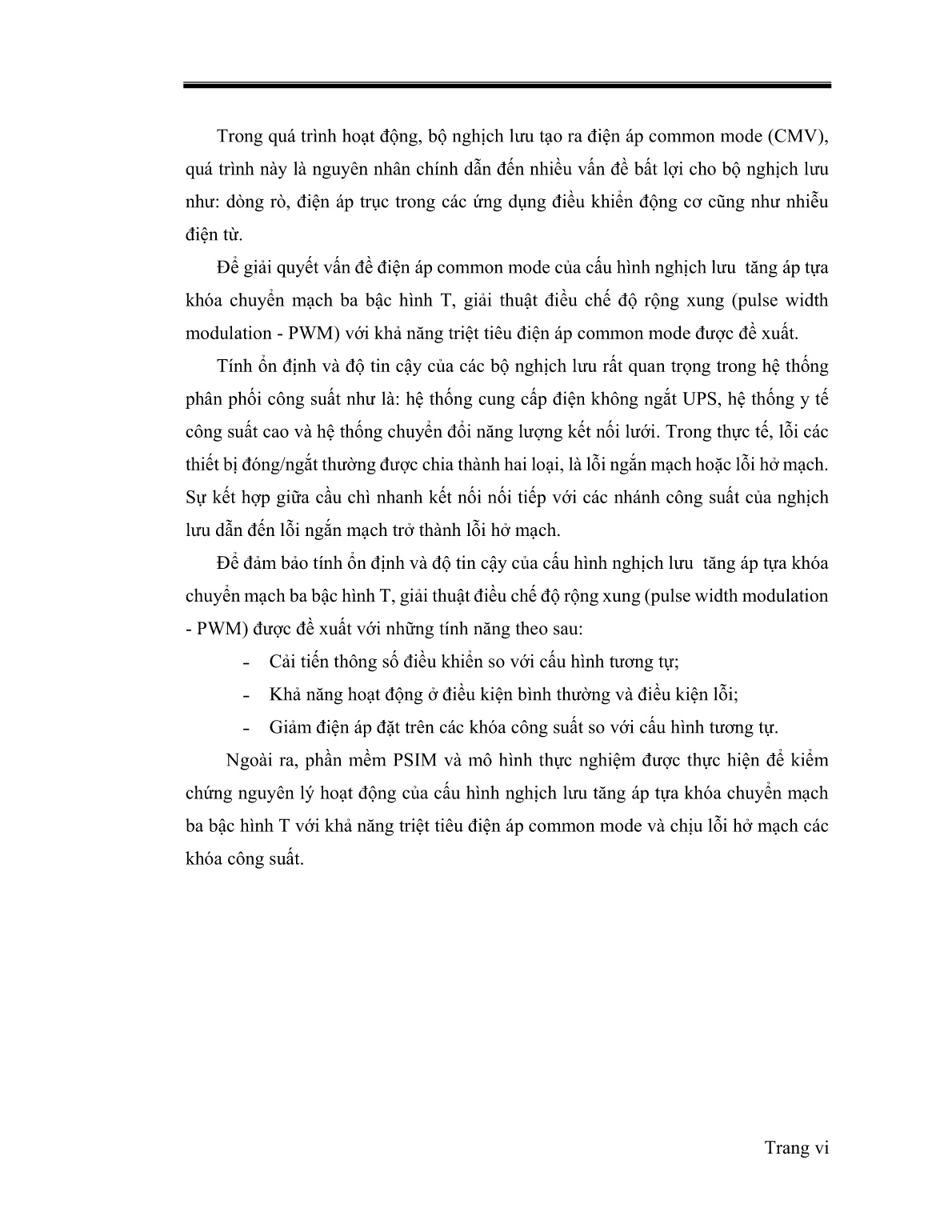 Luận án Nghiên cứu bộ nghịch lưu ba pha ba bậc hình T với khả năng tăng áp và chịu được lỗi trang 10