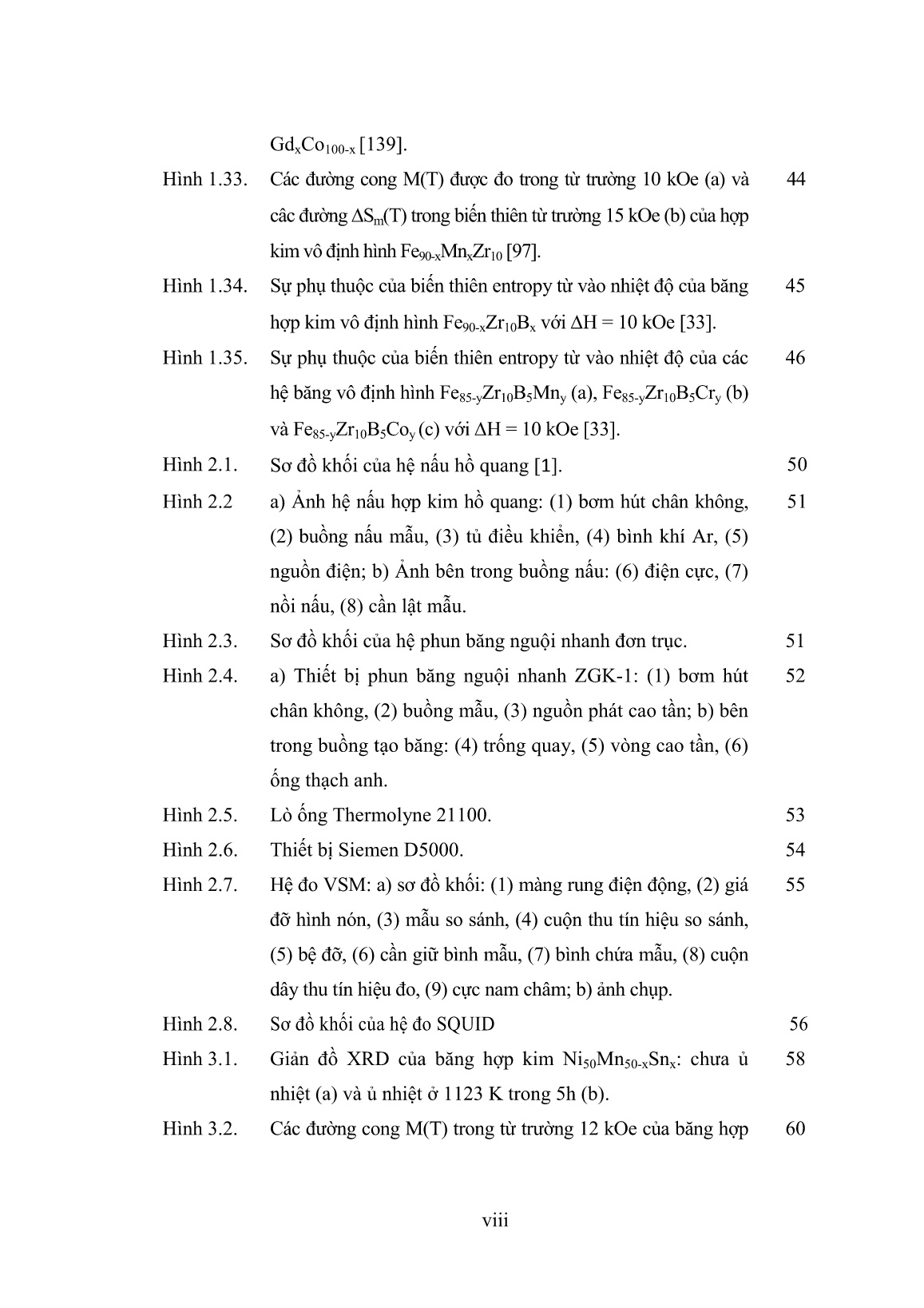 Luận án Hiệu ứng từ nhiệt của hợp kim Ni-Mn-Sn, La-(Fe,Co)-(Si,B) và Fe-(Co,Gd,Dy)-Zr chế tạo bằng phương pháp nguội nhanh trang 10