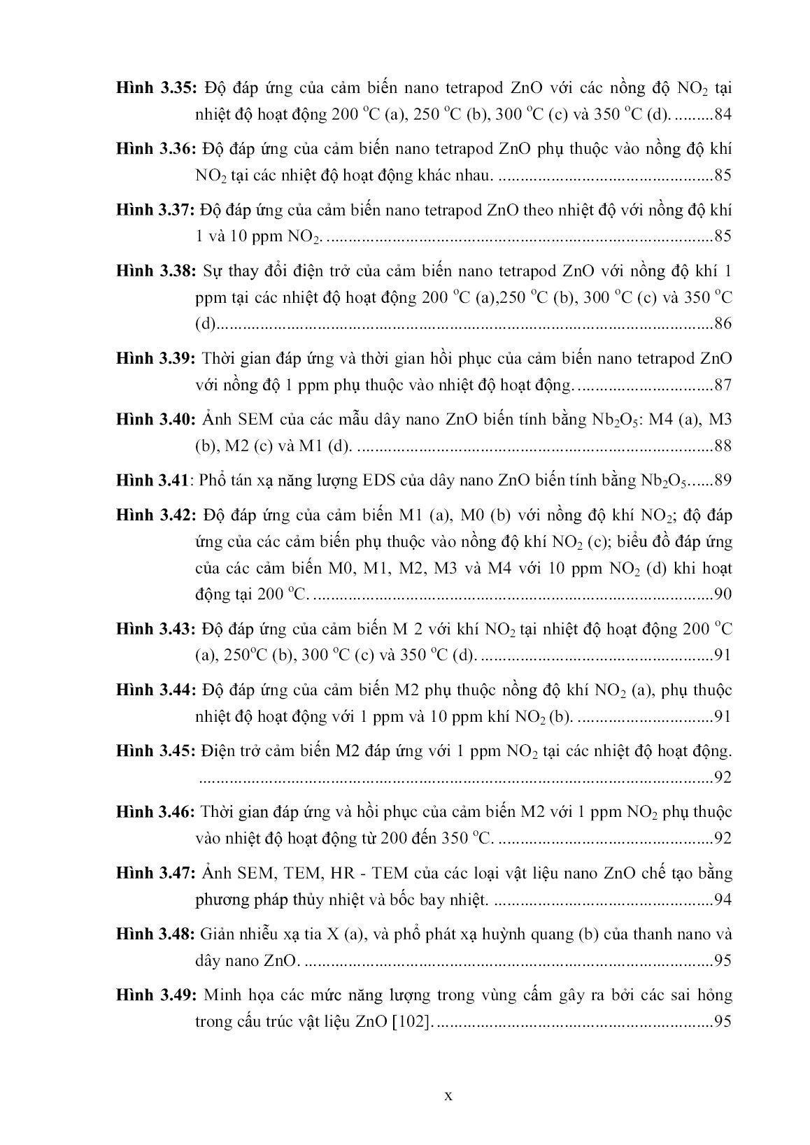 Luận án Nghiên cứu tổng hợp vật liệu ZnO cấu trúc nano một chiều ứng dụng cho cảm biến khí NO2 trang 10