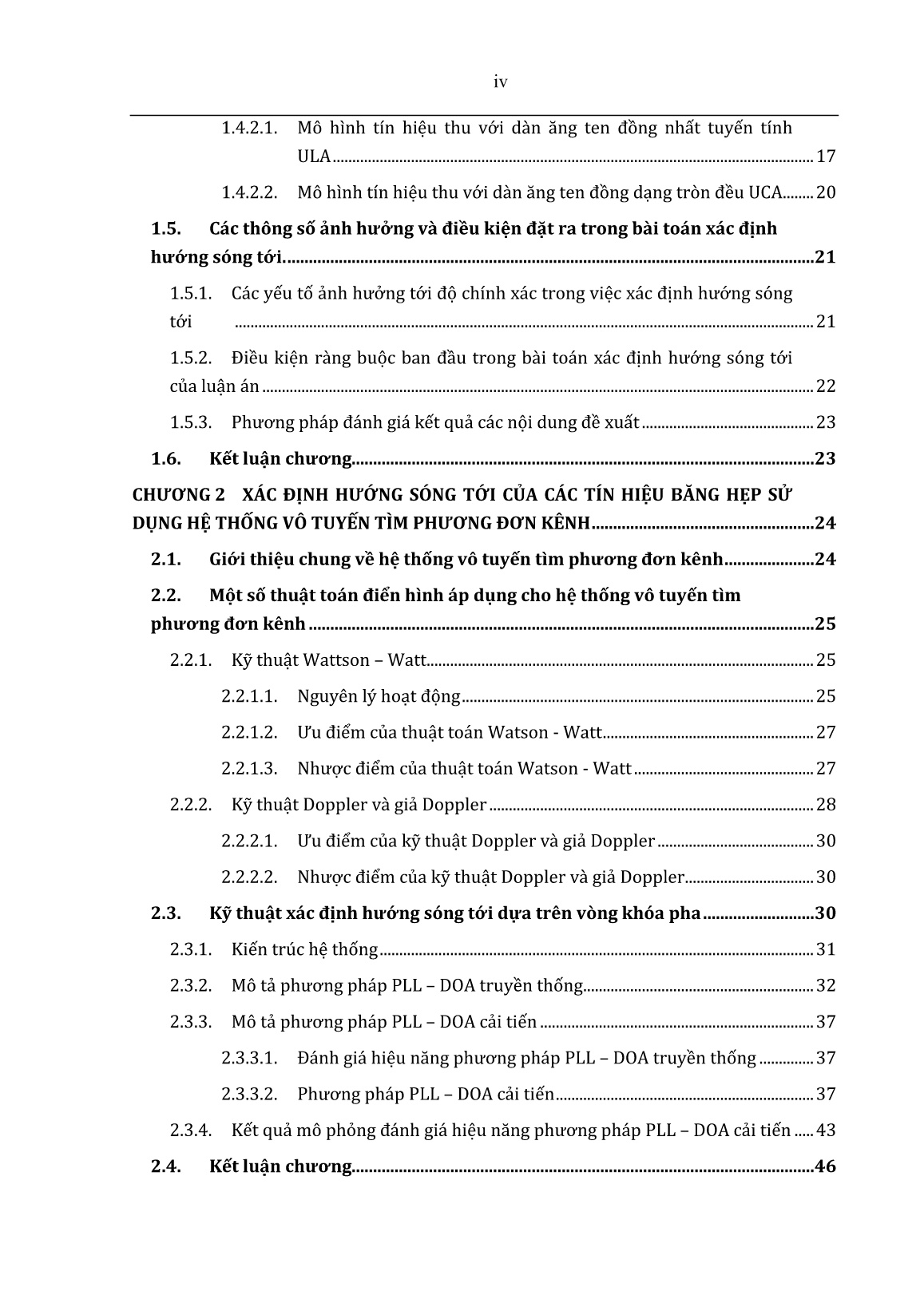 Luận án Nâng cao chất lượng xác định hướng sóng tới cho hệ thống vô tuyến tìm phương sử dụng dàn Ăng Ten trang 6