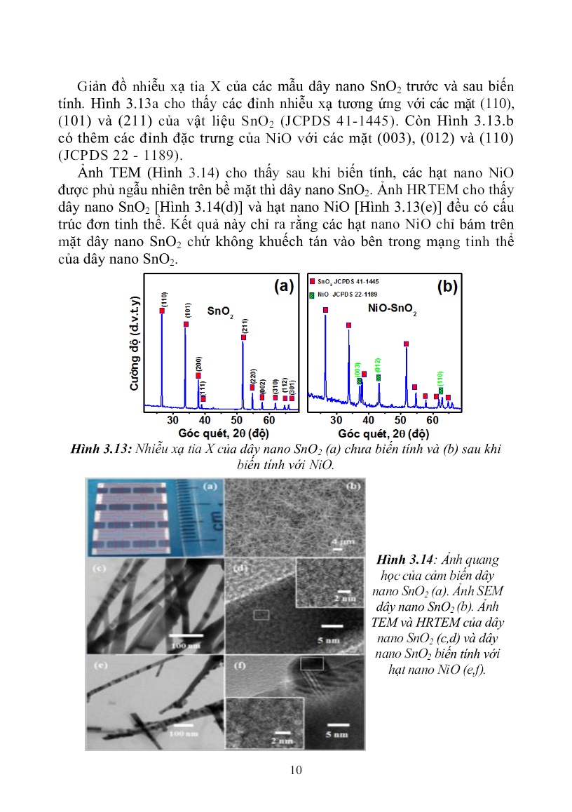 Luận án Nghiên cứu biến tính dây nano SnO2, WO3 nhằm ứng dụng cho cảm biến khí H2S và NO2 trang 10