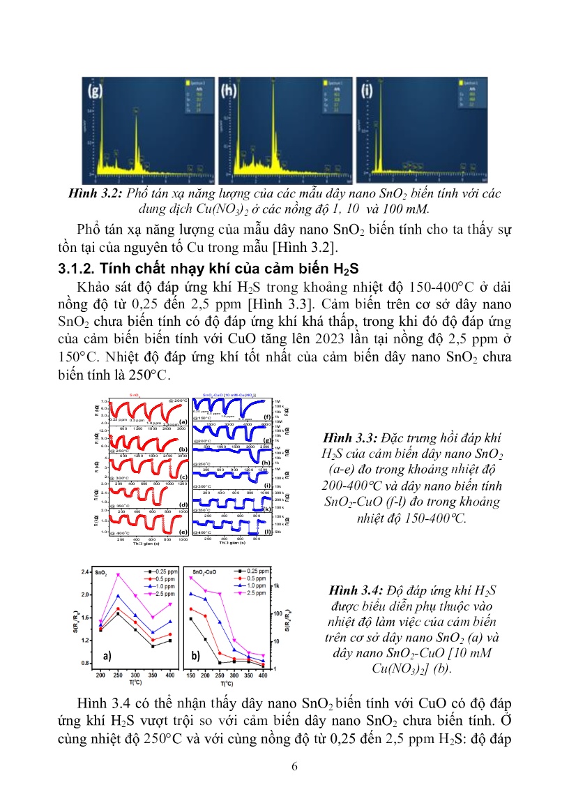 Luận án Nghiên cứu biến tính dây nano SnO2, WO3 nhằm ứng dụng cho cảm biến khí H2S và NO2 trang 6