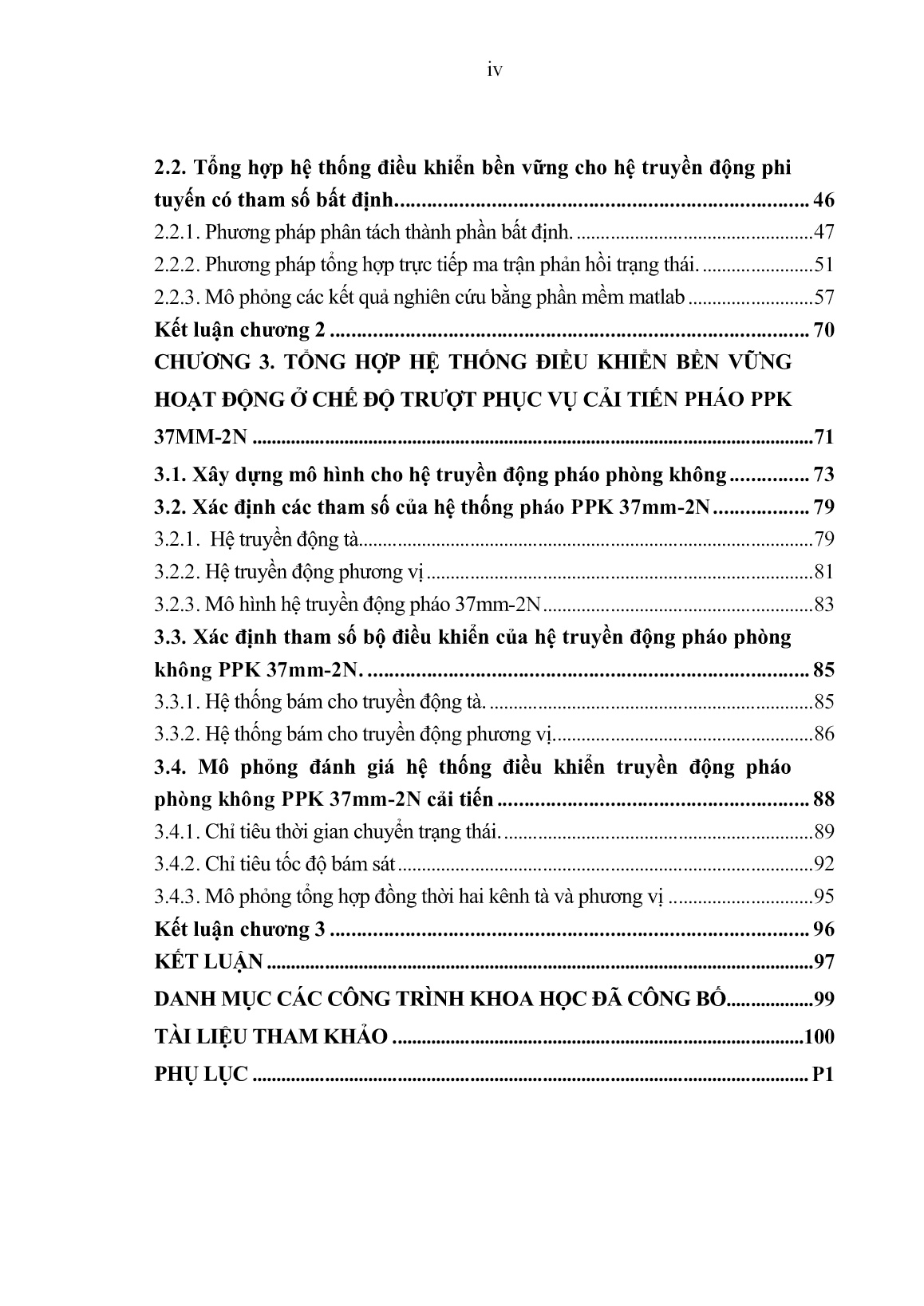 Luận án Tổng hợp hệ thống điều khiển trượt cho một lớp đối tượng phi tuyến bất định trang 6