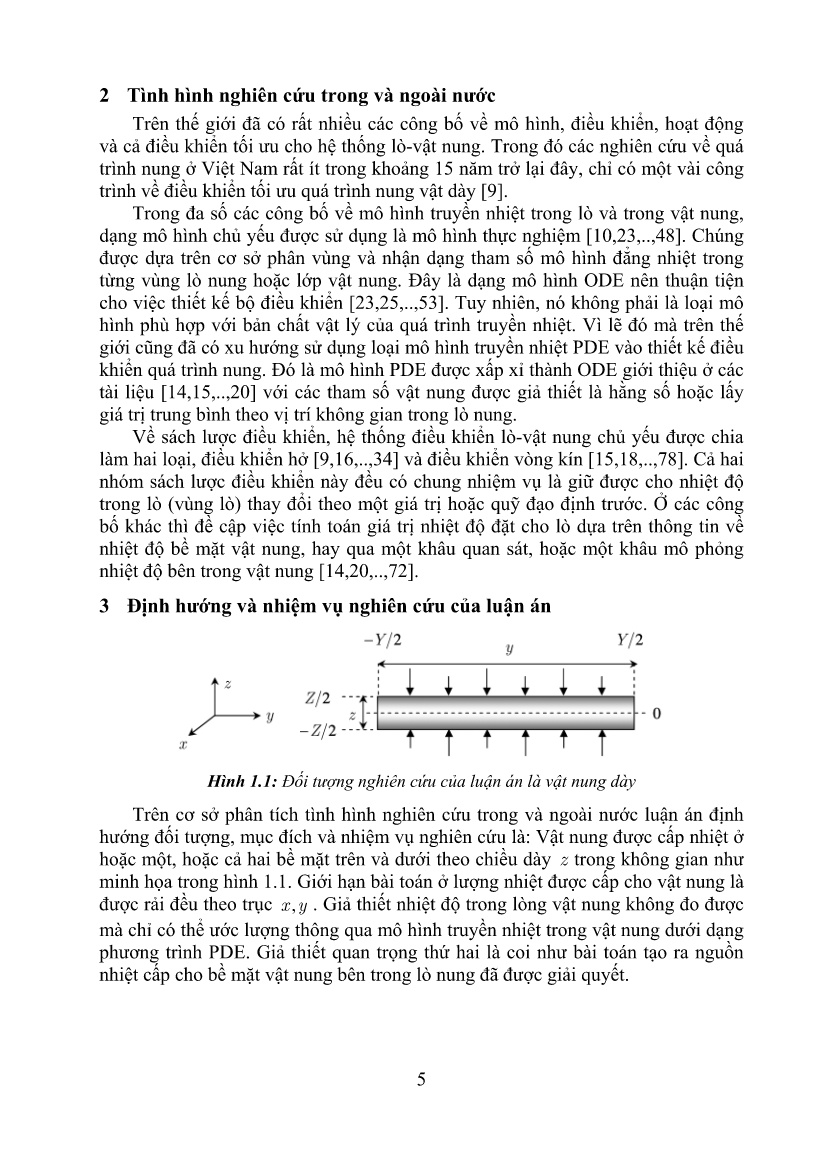 Luận án Nghiên cứu xây dựng mô hình quá trình truyền nhiệt bên trong vật nung trang 5