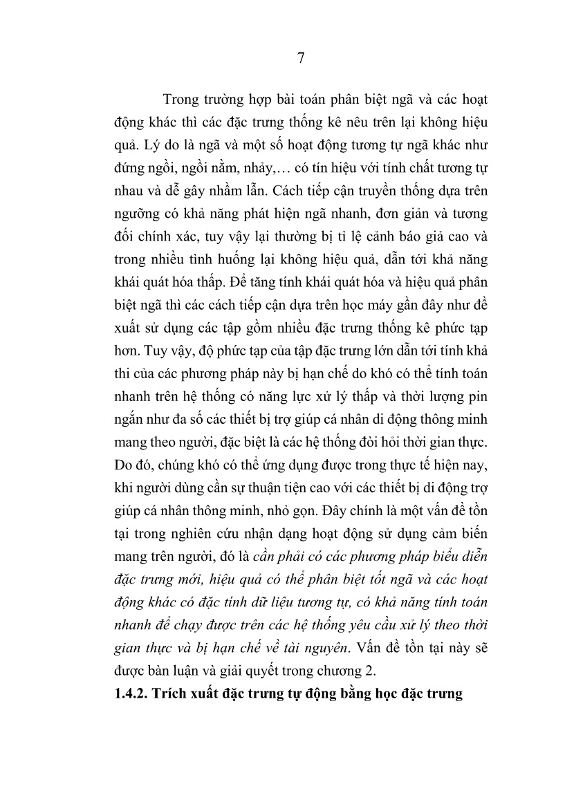 Luận án Nghiên cứu phương pháp học máy cho nhận dạng hoạt động sử dụng cảm biến mang trên người trang 9