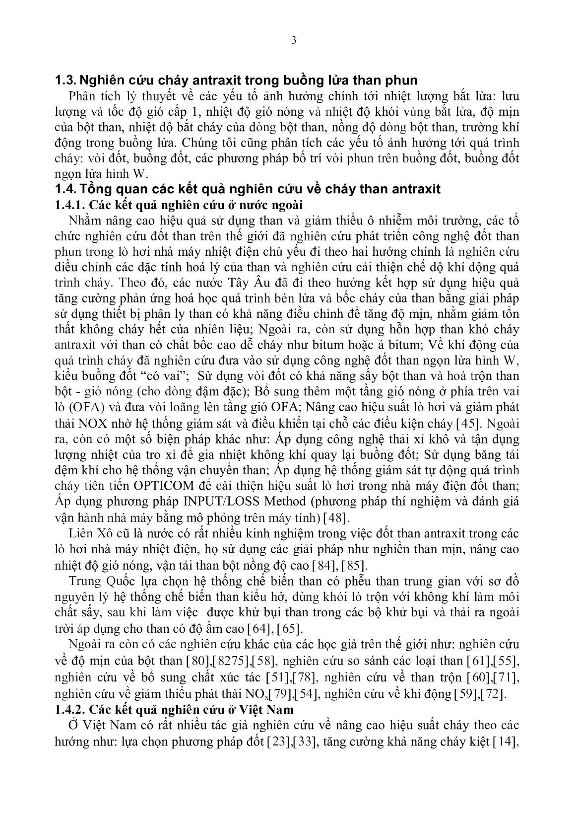Luận án Nghiên cứu một số giải pháp nâng cao hiệu suất cháy Antraxit Việt Nam trong buồng đốt than phun nhà máy nhiệt điện trang 5