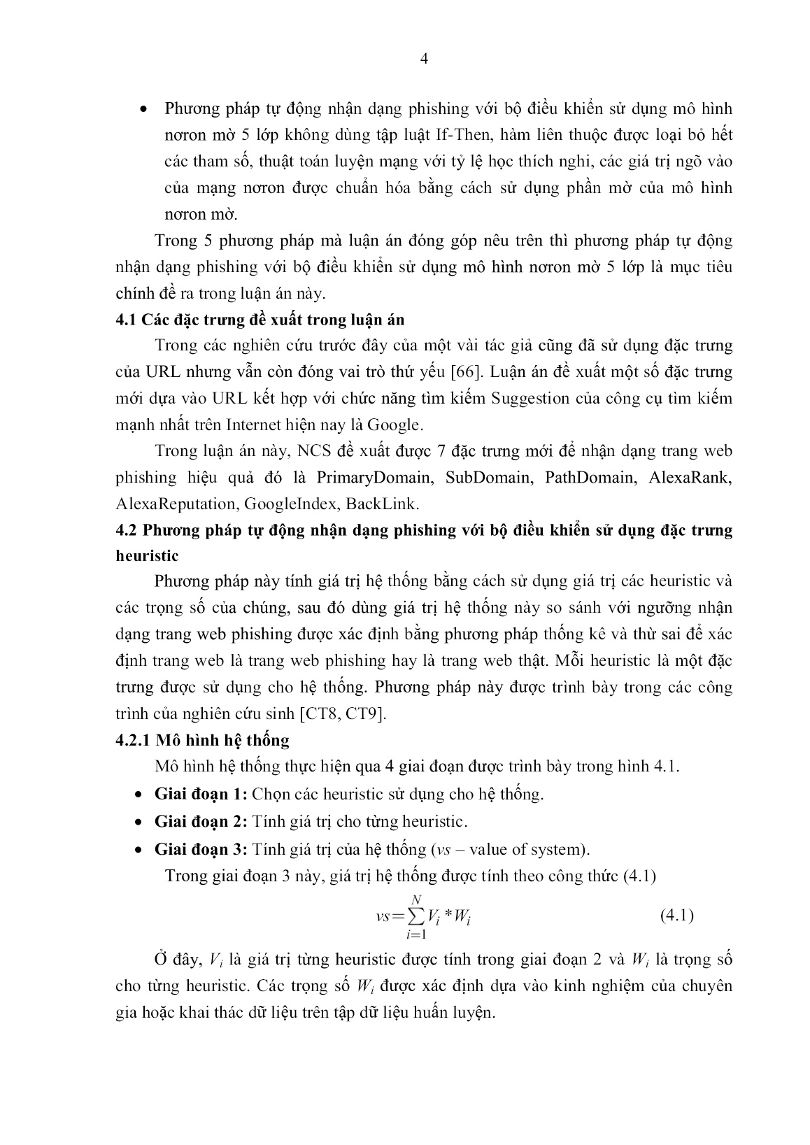 Luận án Ứng dụng mạng Nơron xây dựng thuật toán tự động phát triển các trang Web đánh cắp thông tin trên mạng (PHISHING) trang 6