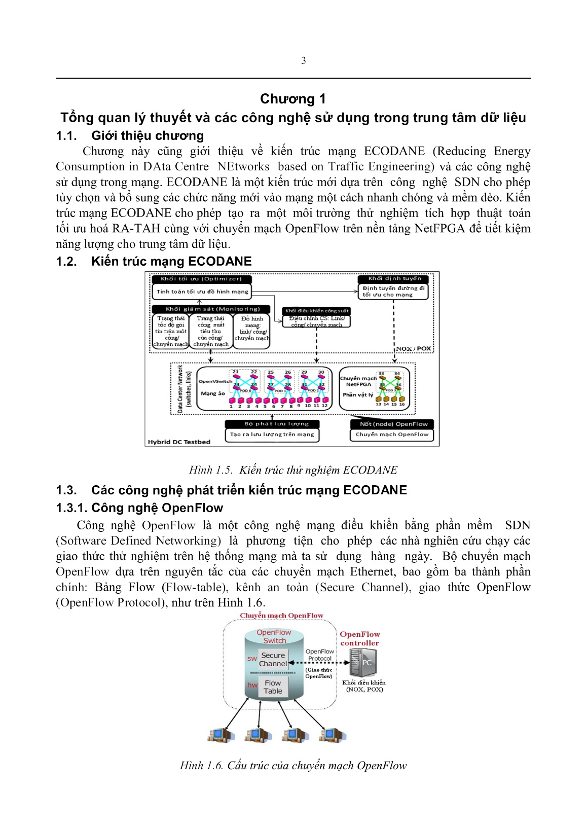 Luận án Nghiên cứu giải pháp tiết kiệm năng lượng trong thiết kế chuyển mạch sử dụng ở trung tâm dữ liệu trang 3
