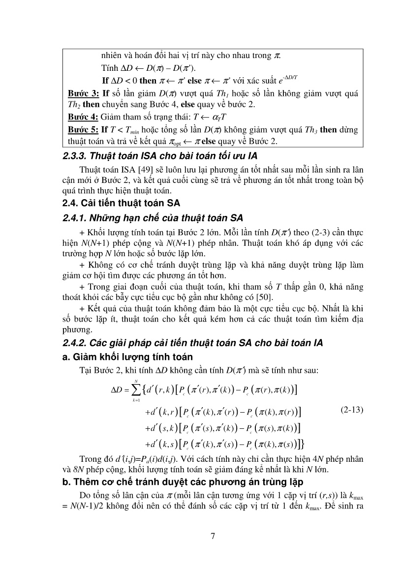 Luận án Nghiên cứu, cải tiến các thuật toán IA nhằm tăng độ ổn định, tốc độ thực hiện và độ tối ưu của thuật toán trang 7