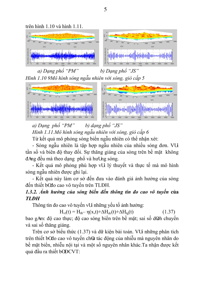 Luận án Nghiên cứu hạn chế ảnh hưởng của sóng và gió biển đến kênh điều khiển độ cao của tên lửa đối hải khi bay ở độ cao thấp trên mặt biển trang 8