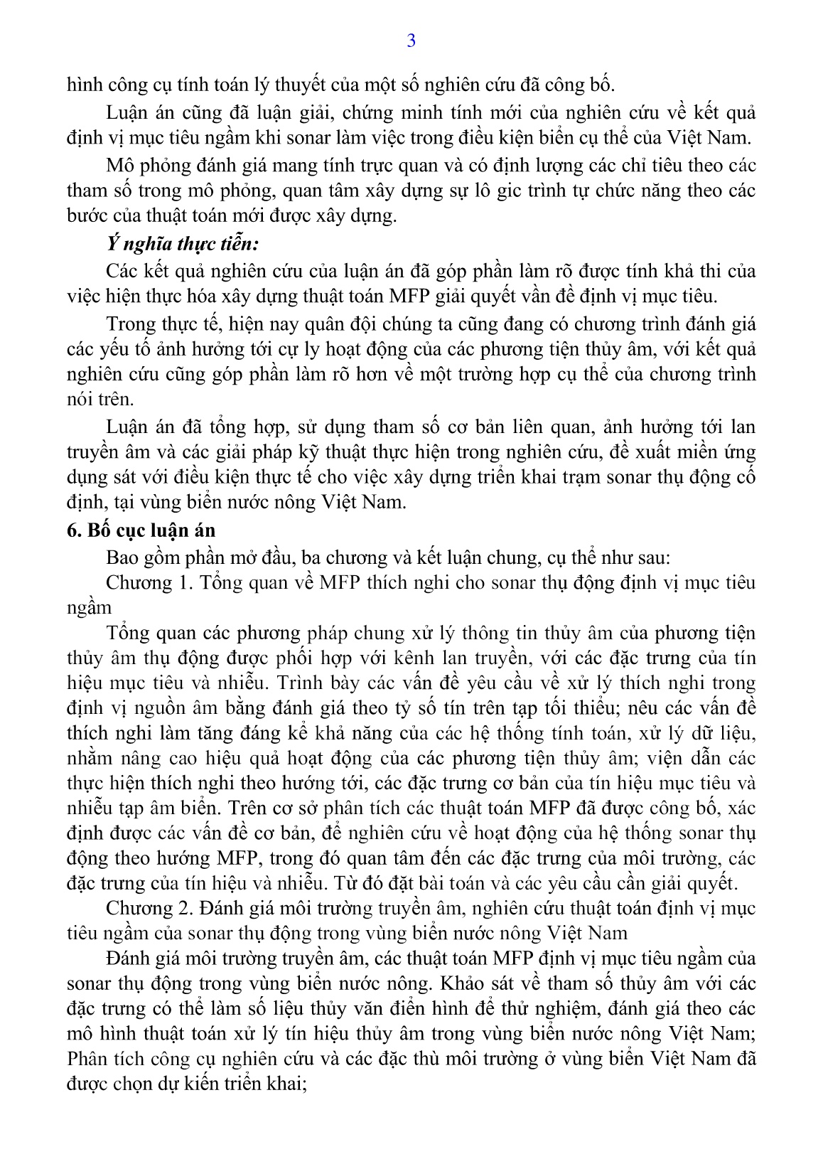 Luận án Nghiên cứu thuật toán xử lý trường phối hợp thích nghi cho sonar thụ động định vị mục tiêu ngầm trong vùng biển nước nông Việt Nam trang 5