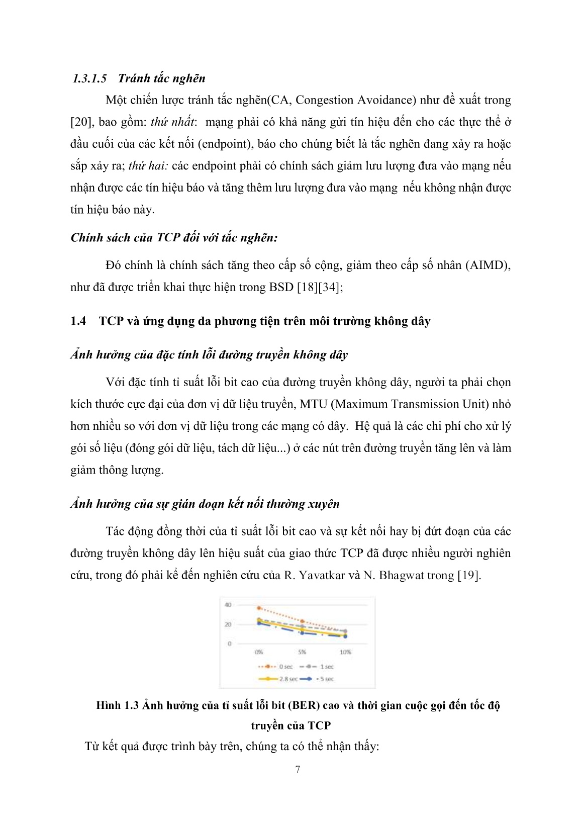 Luận án Mô hình tự thích nghi – giao thức họ TCP cho các ứng dụng đa phương tiện trong mạng không dây trang 7