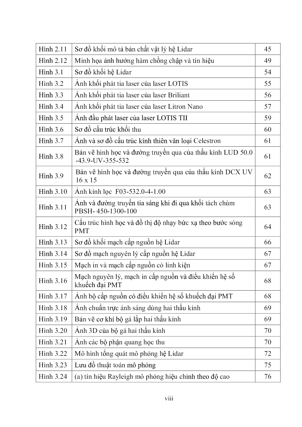 Luận án Nghiên cứu hoàn thiện hệ thống Lidar quan trắc SOL khí trang 10