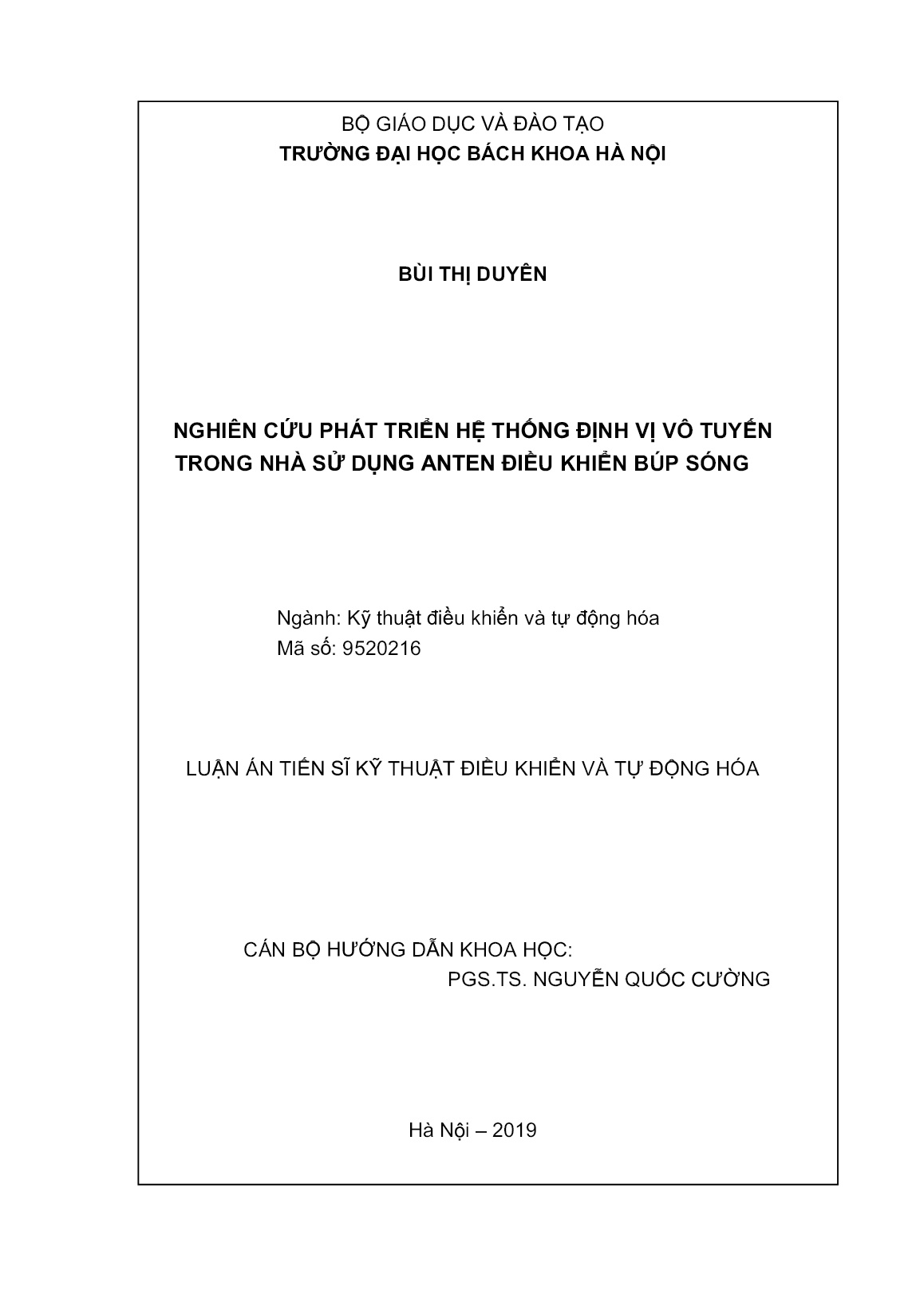 Luận án Nghiên cứu phát triển hệ thống định vị vô tuyến trong nhà sử dụng anten điều khiển búp sóng trang 2