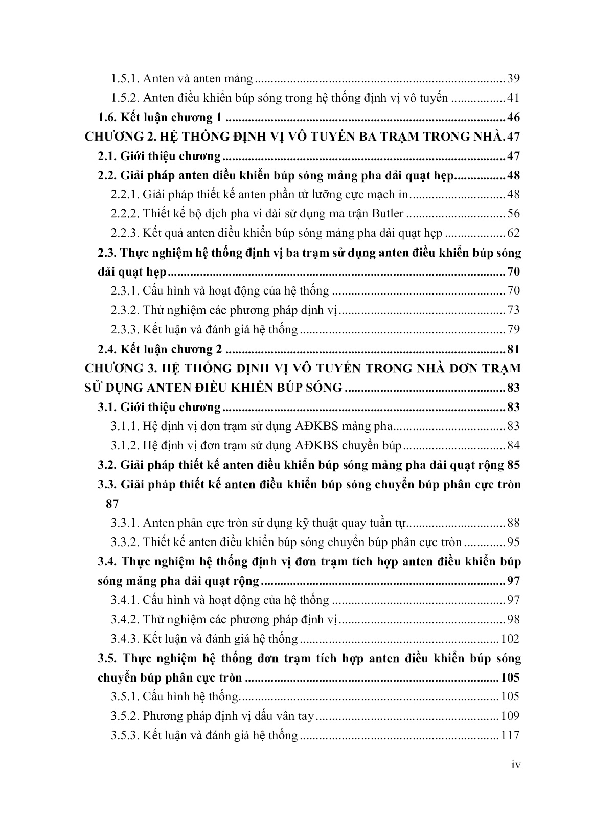 Luận án Nghiên cứu phát triển hệ thống định vị vô tuyến trong nhà sử dụng anten điều khiển búp sóng trang 6