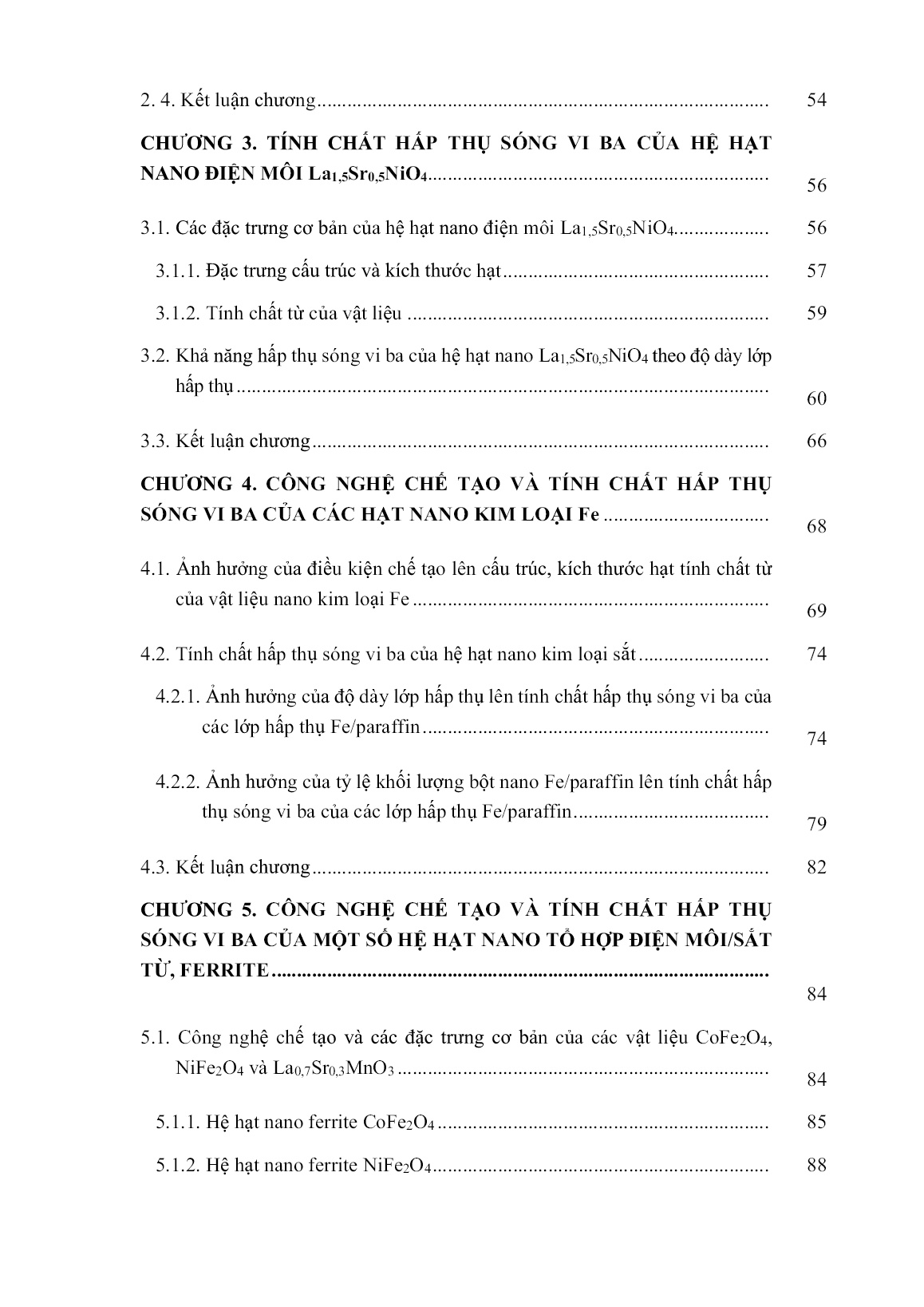 Luận án Nghiên cứu chế tạo một số vật liệu hấp thụ sóng vi ba trên cơ sở tổ hợp vật liệu điện môi La1,5Sr0,5NiO4 với các hạt nano từ trang 7