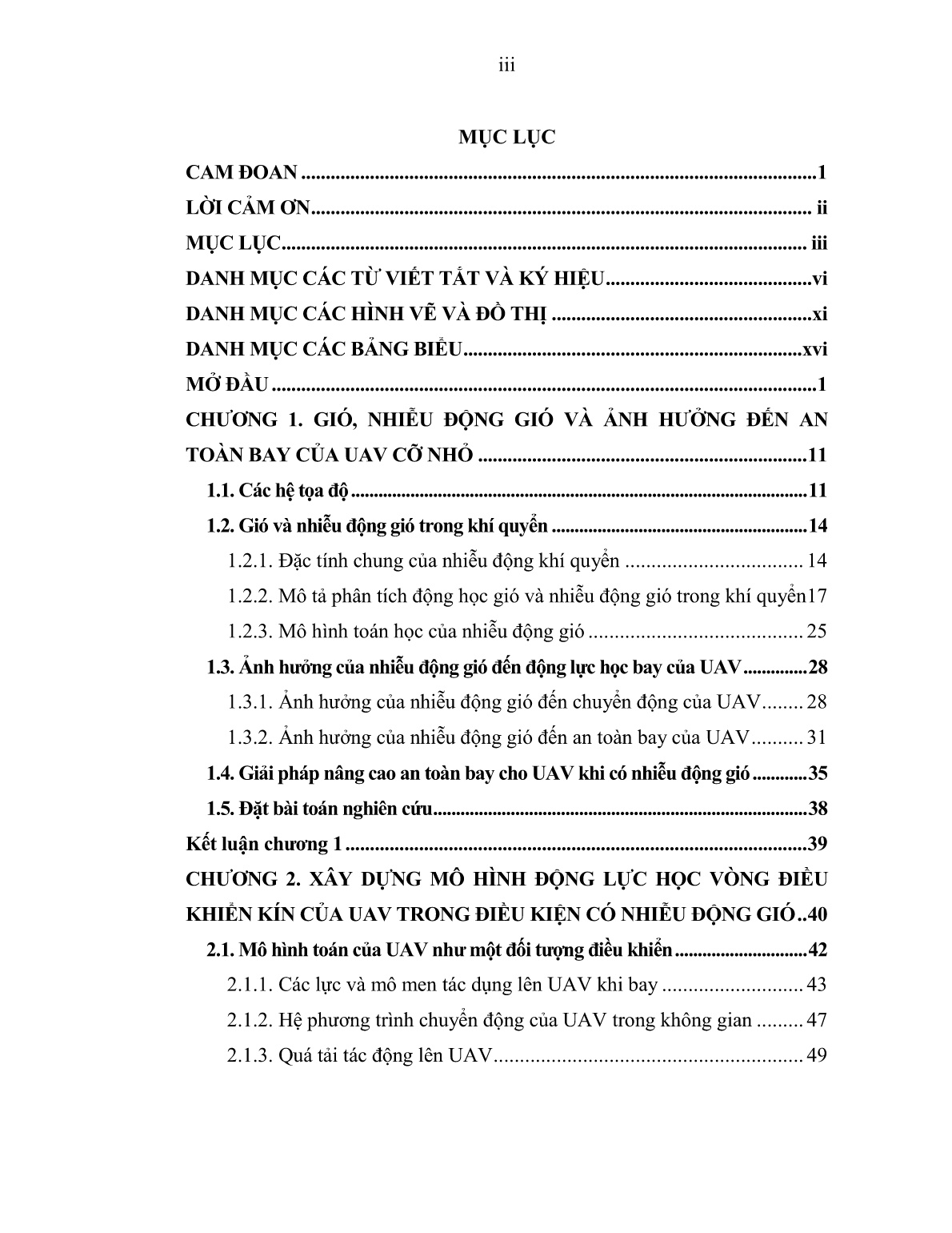 Luận án Tổng hợp bộ điều khiển thích nghi đảm bảo an toàn bay cho uav cỡ nhỏ trong điều kiện có nhiễu động gió trang 5