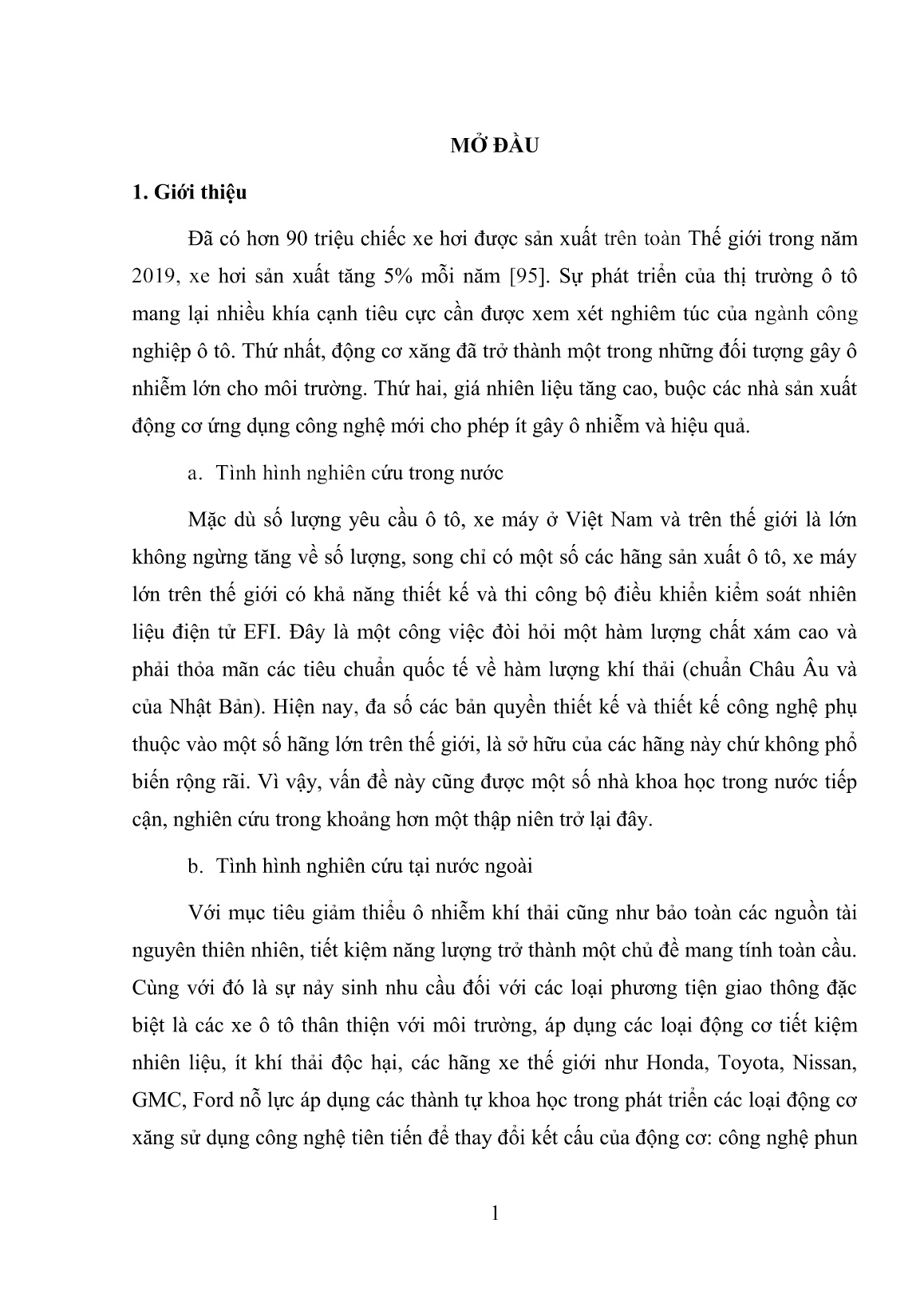 Luận án Nghiên cứu điều khiển bám tối ưu mô-men cho động cơ xăng để giảm lượng nhiên liệu tiêu thụ trang 10