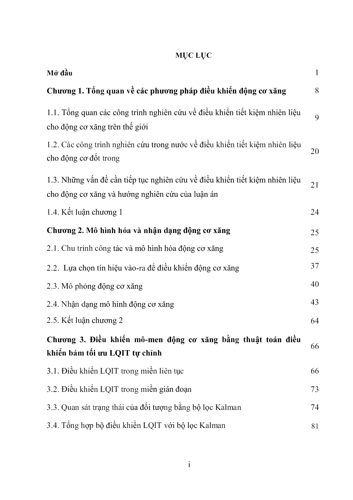 Luận án Nghiên cứu điều khiển bám tối ưu mô-men cho động cơ xăng để giảm lượng nhiên liệu tiêu thụ trang 1