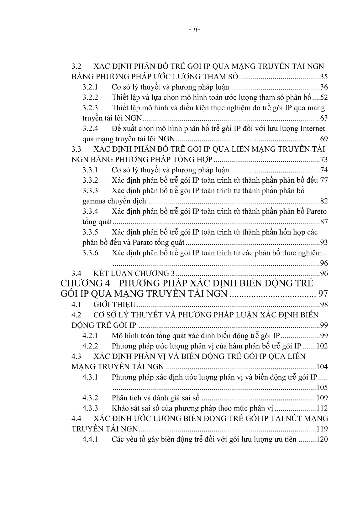 Luận án Nghiên cứu phương pháp xác định trễ gói IP trong mạng truyền tải thế hệ mới trang 4