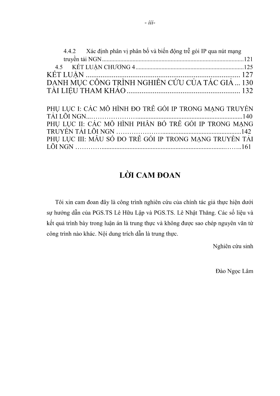 Luận án Nghiên cứu phương pháp xác định trễ gói IP trong mạng truyền tải thế hệ mới trang 5