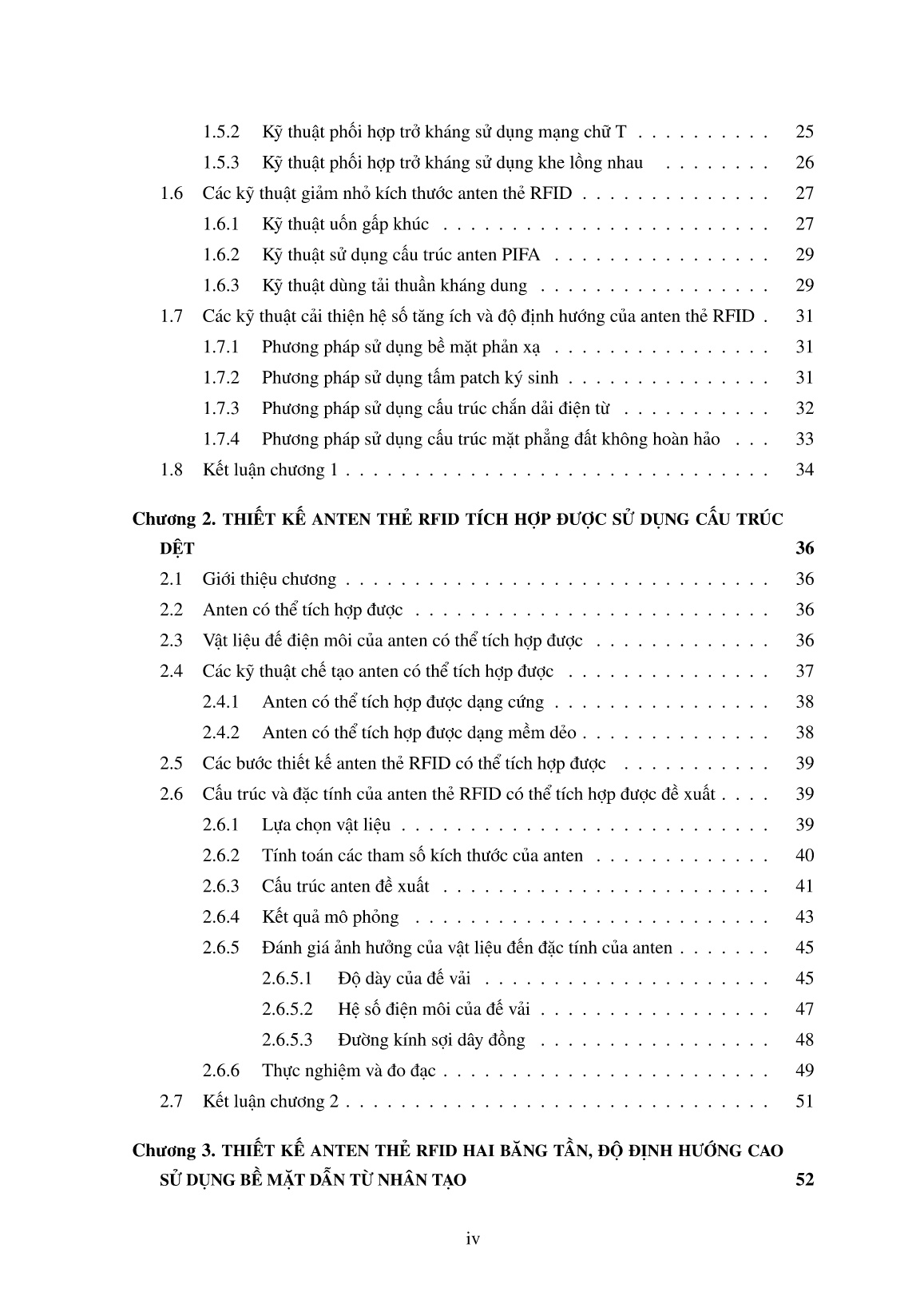 Luận án Nghiên cứu thiết kế anten RFID thụ động sử dụng cấu trúc dệt và bề mặt dẫn từ nhân tạo trang 4